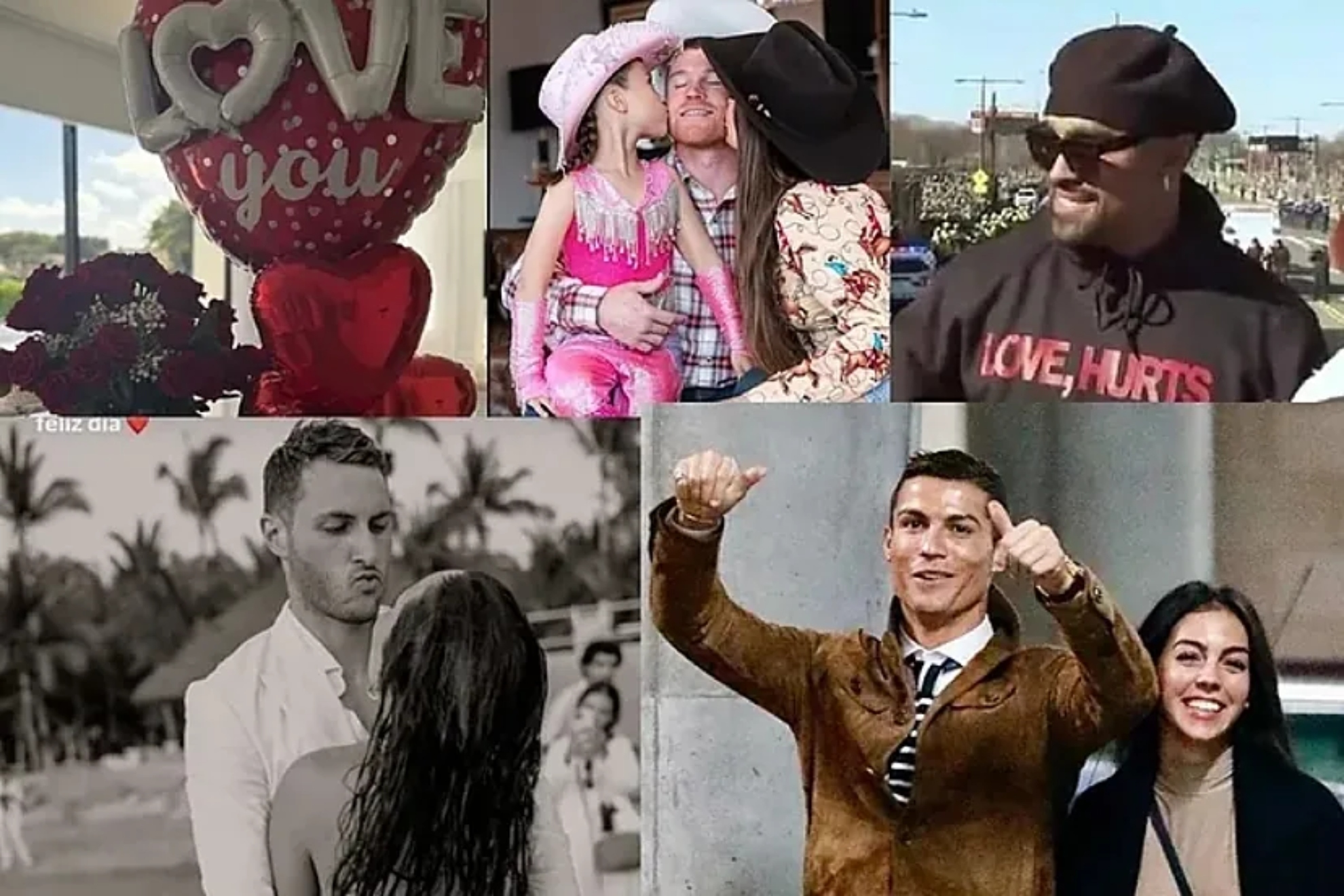 Cristiano, Messi and other sports stars who celebrated Valentines Day with their partners and fans