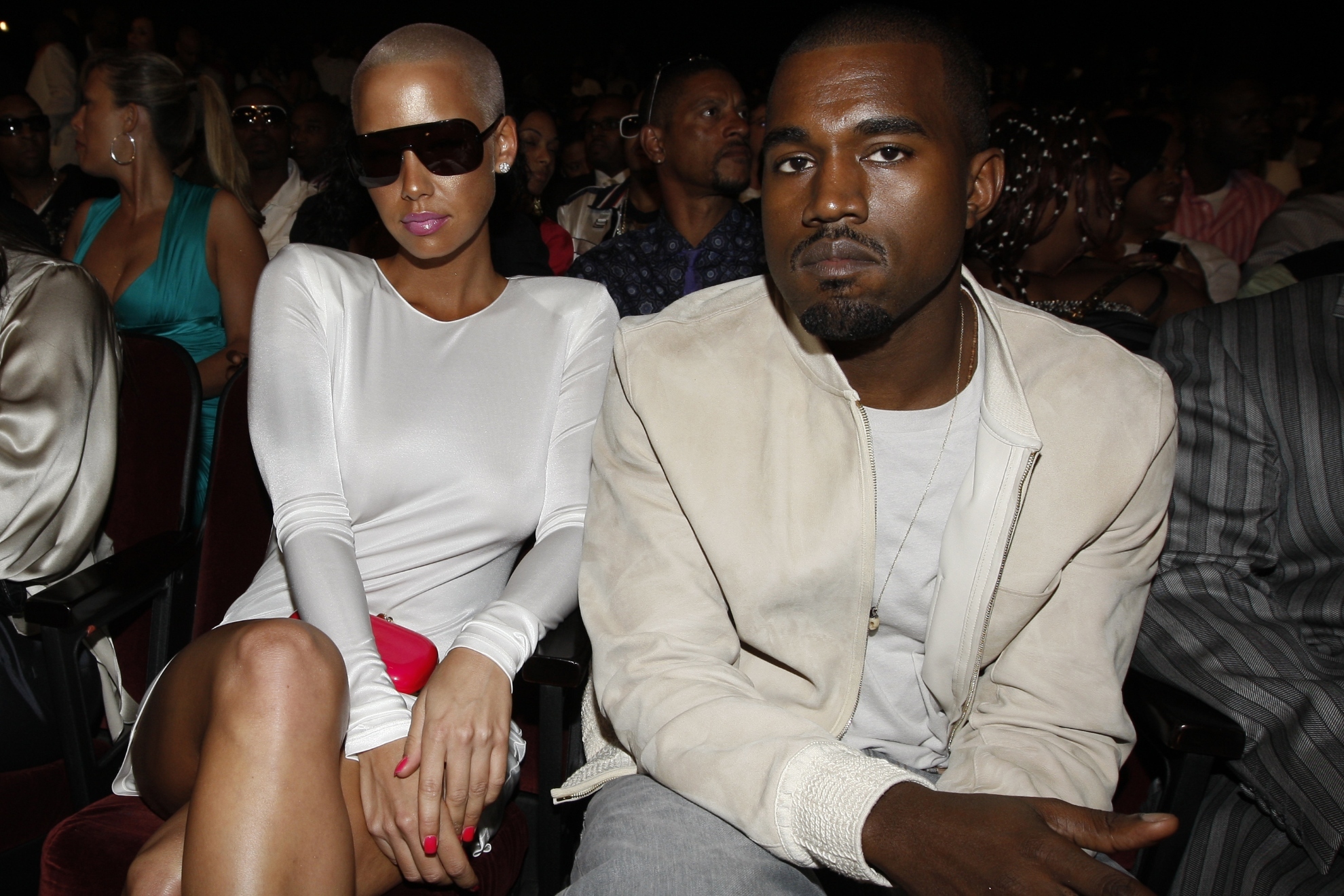 Amber Rose and Kanye West in the audience at the 9th Annual BET Awards on Sunday, June 28, 2009, in Los Angeles.