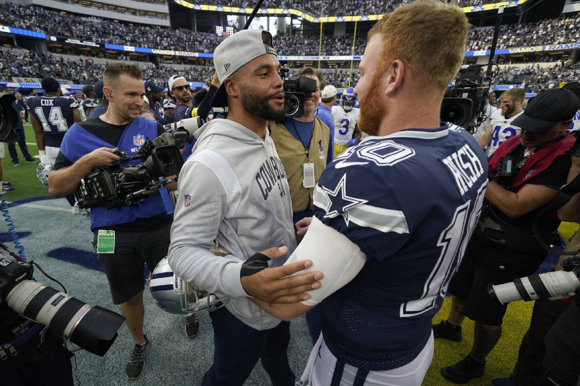The Dallas Cowboys will have to think about another backup for Dak Prescott: Cooper Rush has signed with a Super Bowl contender
