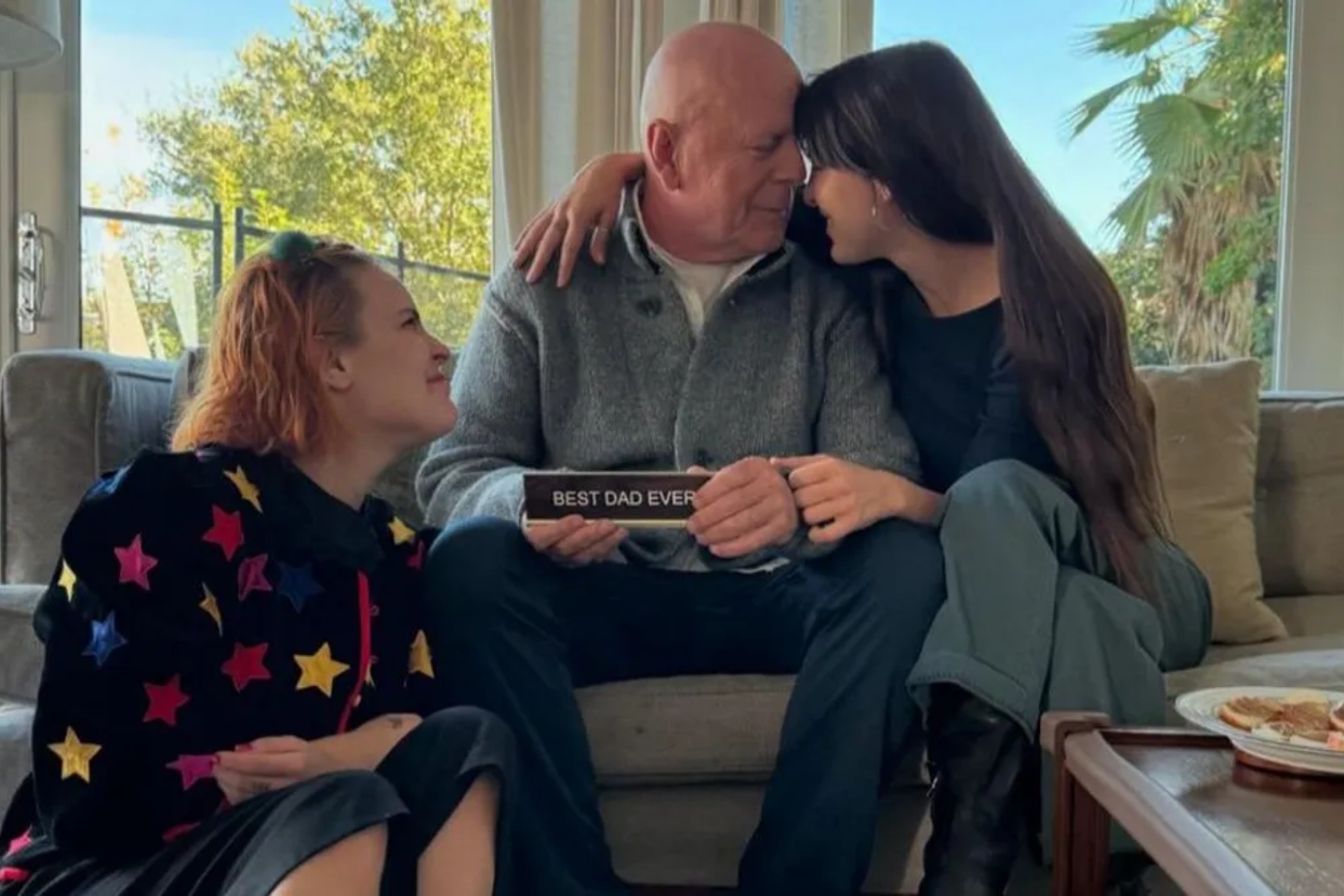 Bruce Willis with his daughters.