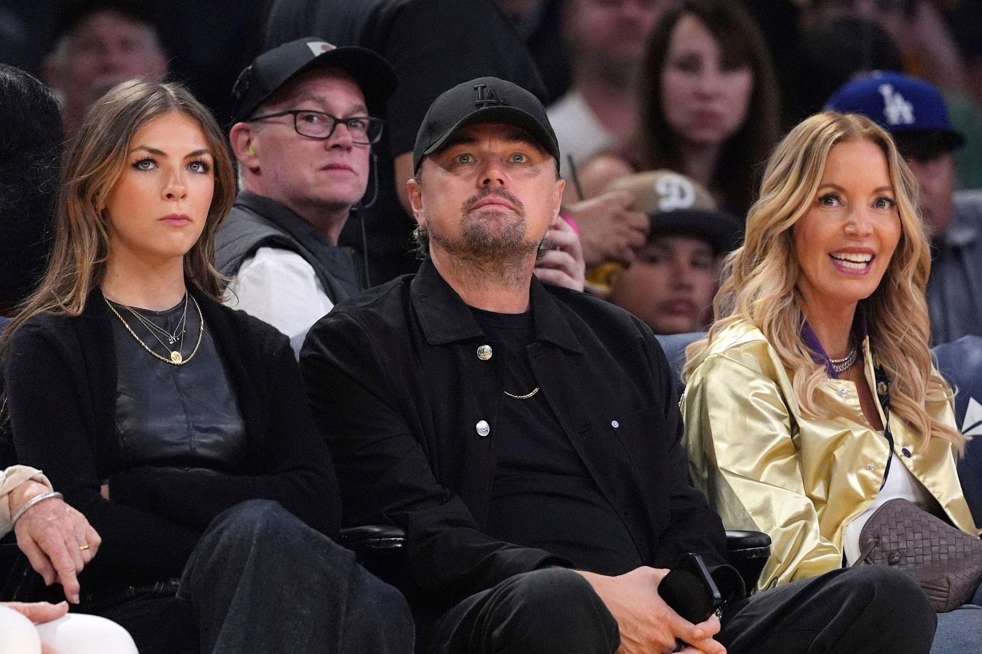 Leonardo DiCaprio gets ignored by Jeanie Buss in Lakers VIP section
