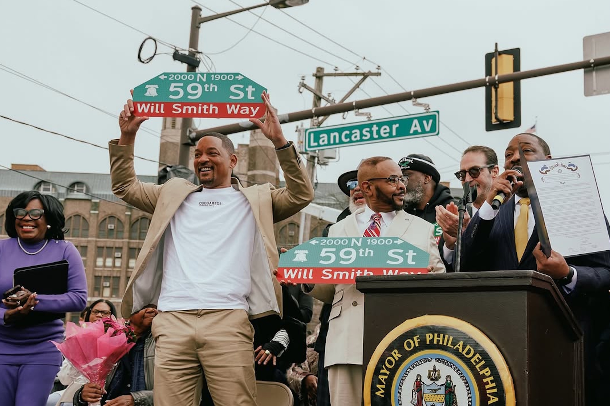 Will Smith returns home for West Philadelphia street naming in his honor: Philly, I love you