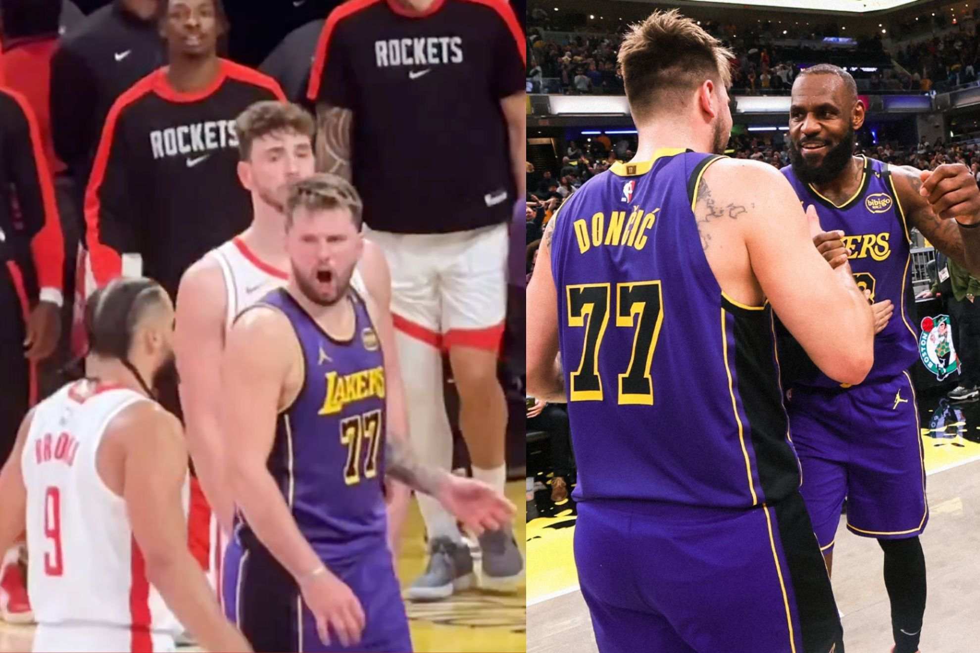 LeBron James gets help in fight against Dillon Brooks from Luka Doncic to battle youth vs. age