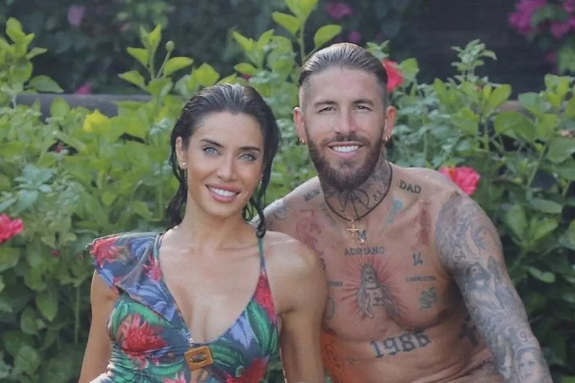 Pilar Rubio and Sergio Ramos.