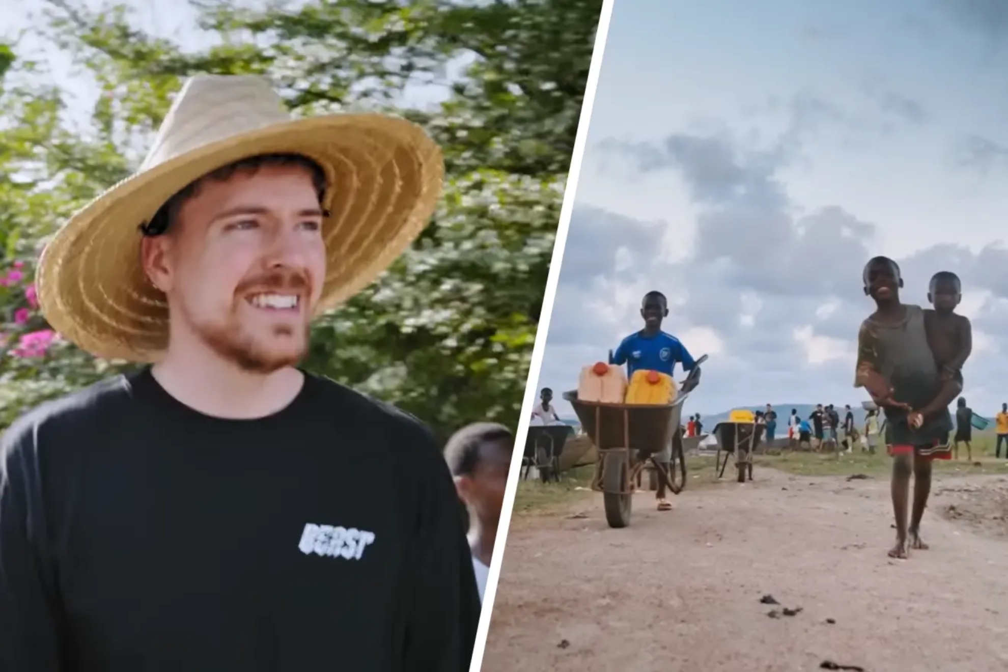 MrBeast helps children in Africa get out of slavery.