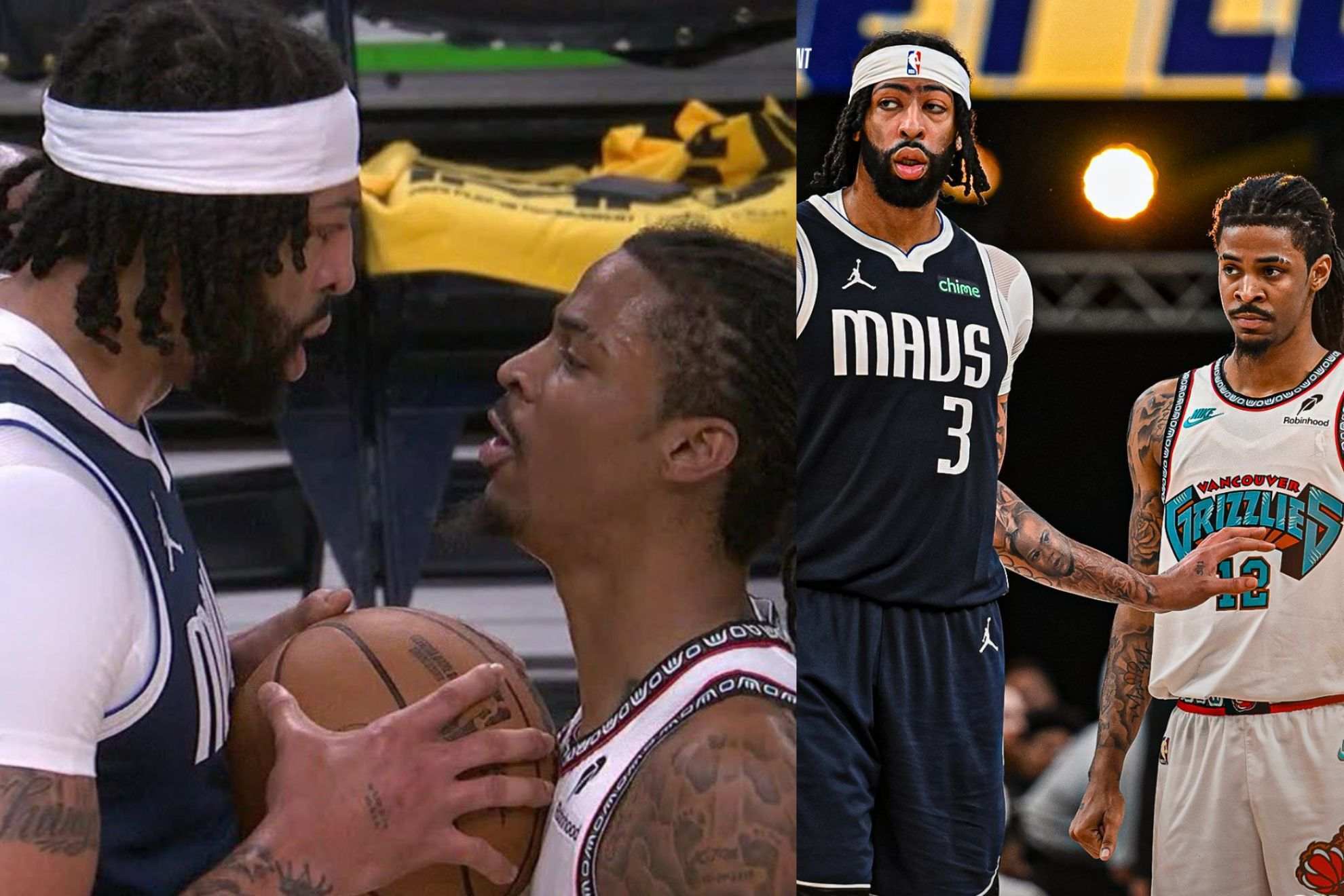 Anthony Davis and Ja Morant face each other and were about to throw hands in a packed arena