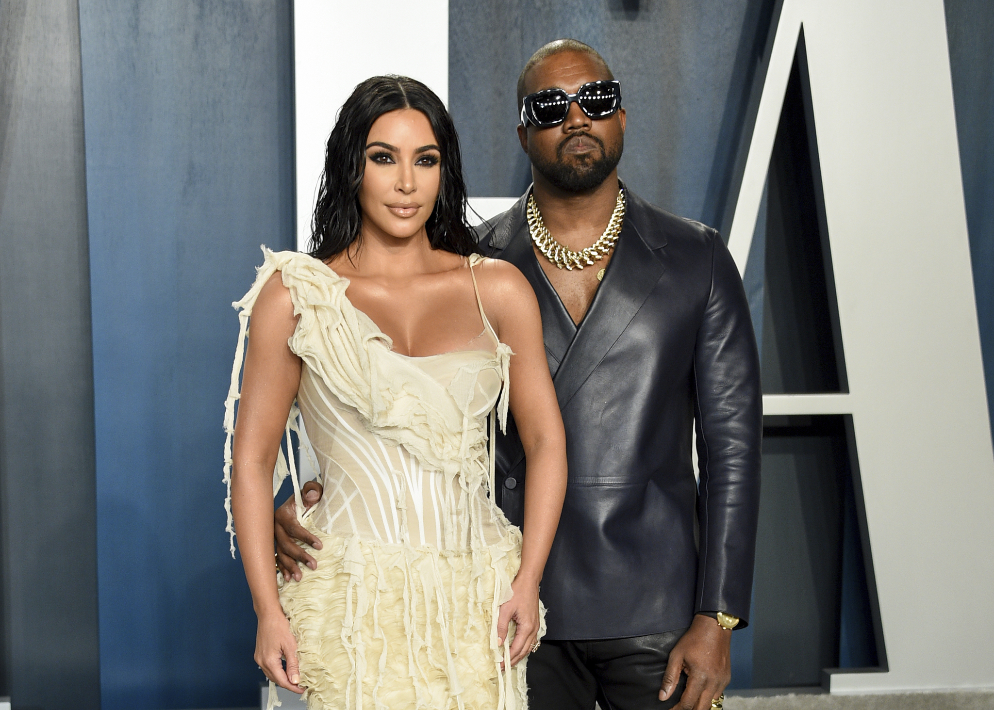Kim Kardashian and Kanye West in 2020