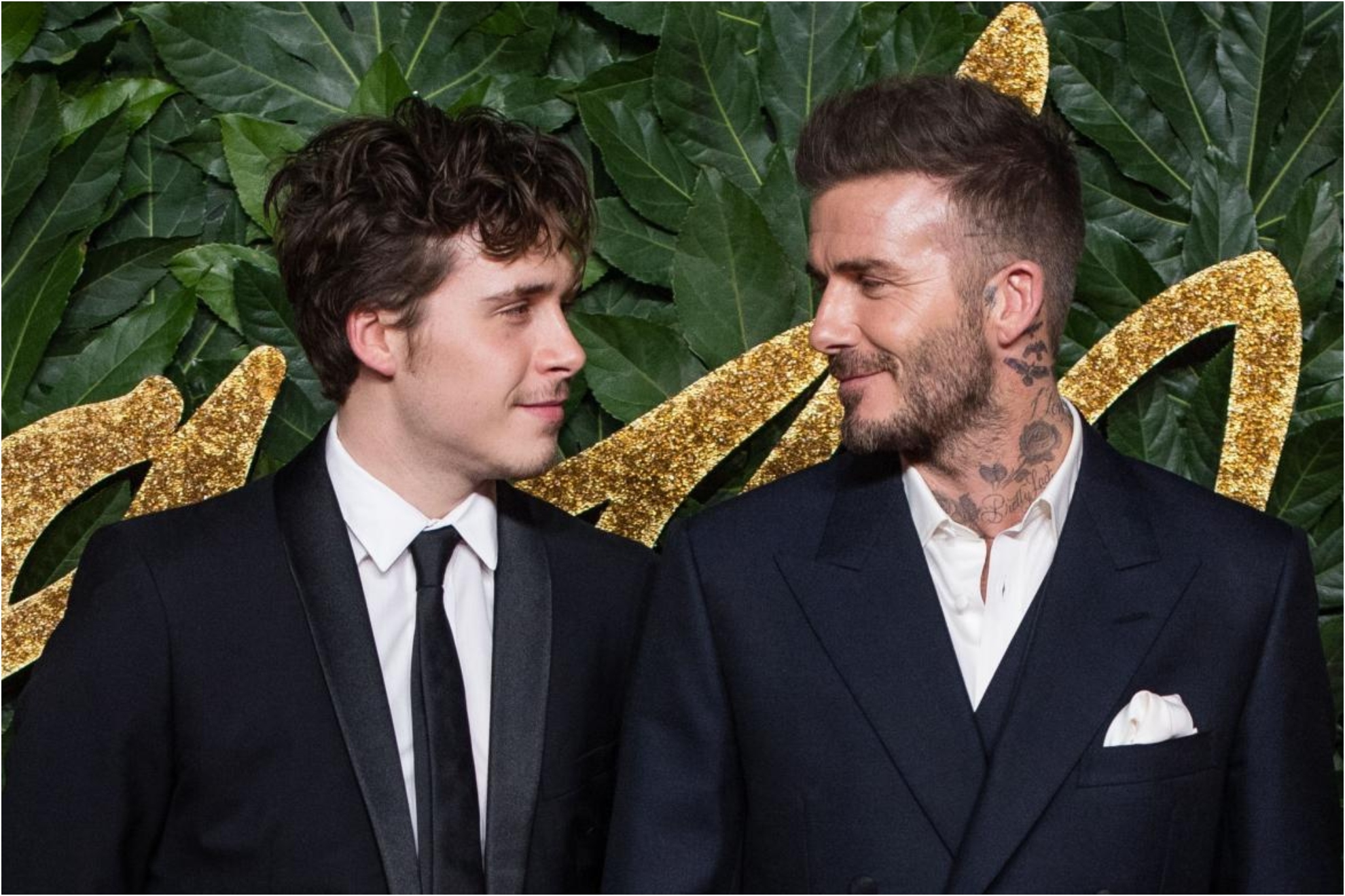 David Beckham and his son Broklyn.