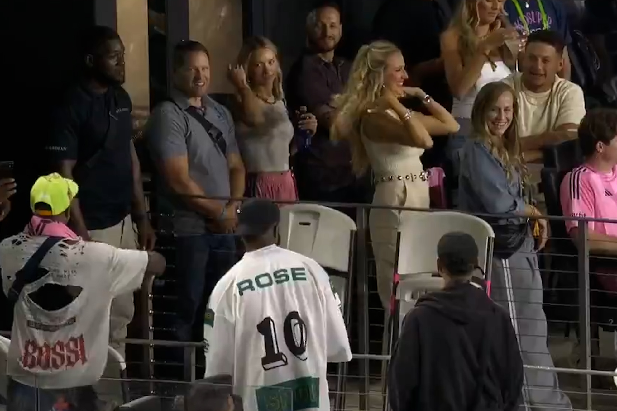 Patrick Mahomes and Odell Beckham Jr share hilarious moment as Brittanys martini steals the spotlight at Messis match