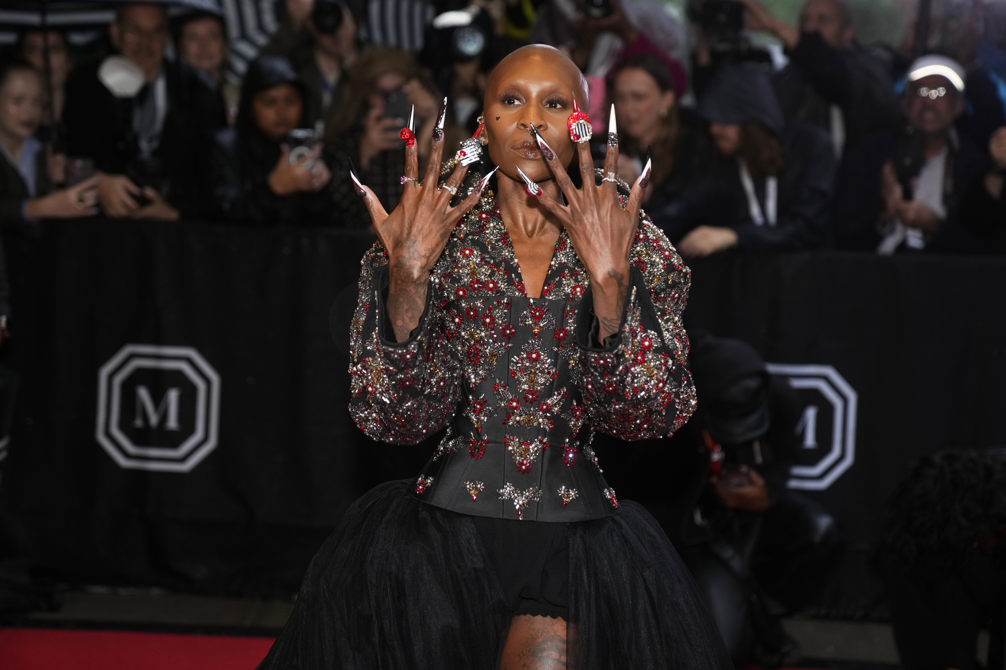 Cynthia Erivo departs The Mark Hotel prior to attending The Met Gala 2025.