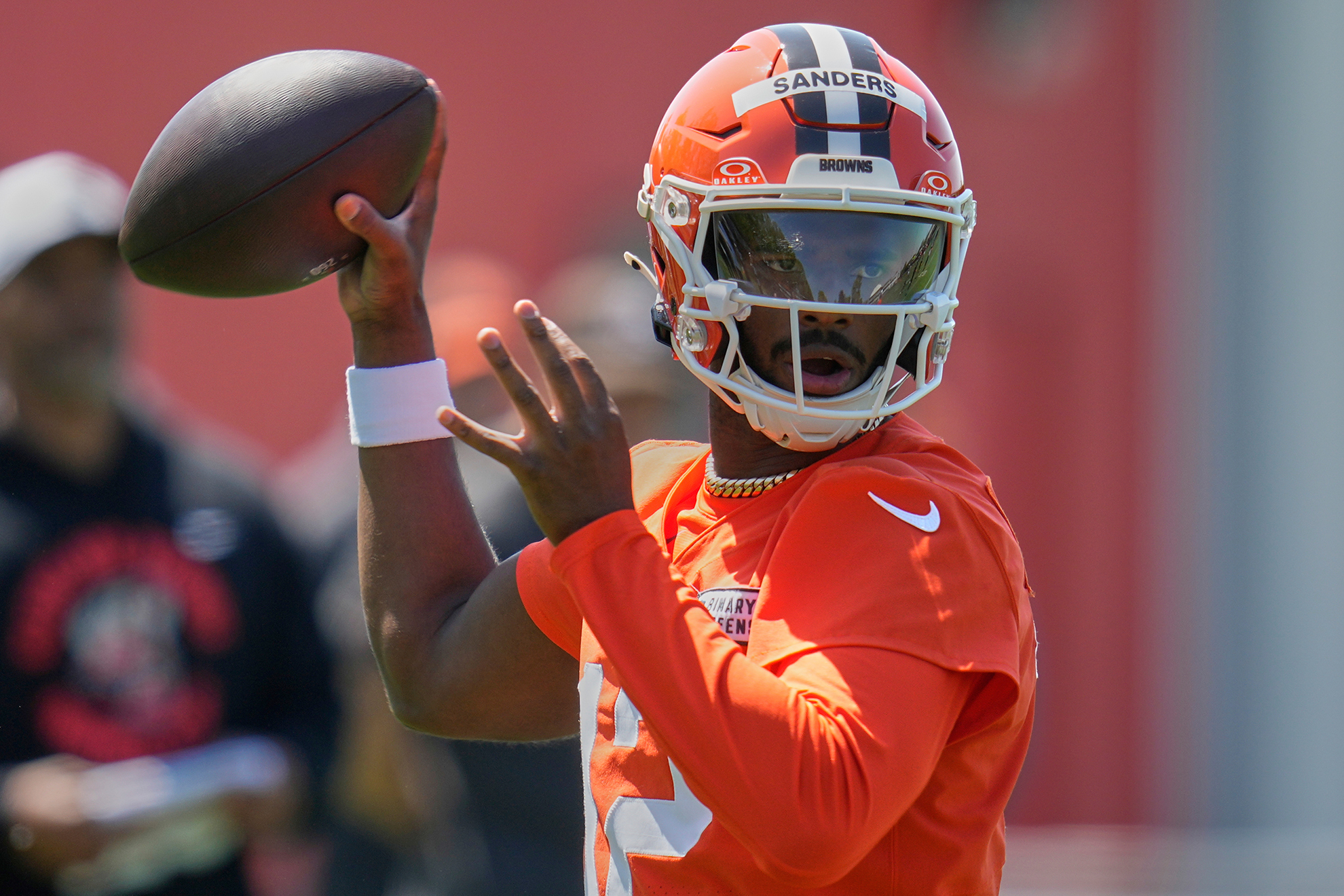 Shedeur Sanders during the Cleveland Browns rookie minicamp.