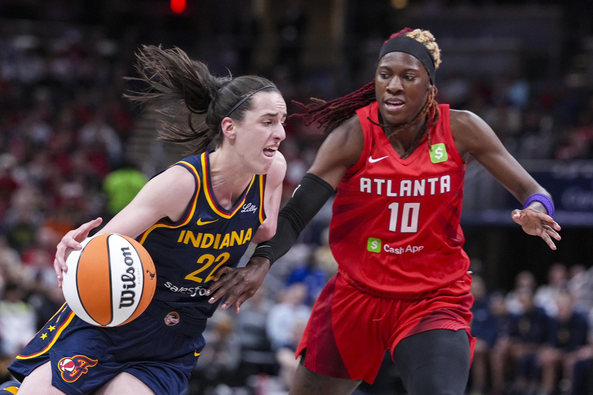 Caitlin Clark surrenders to Brittney Griners spectacular performance in Atlanta Dreams win over Indiana Fever