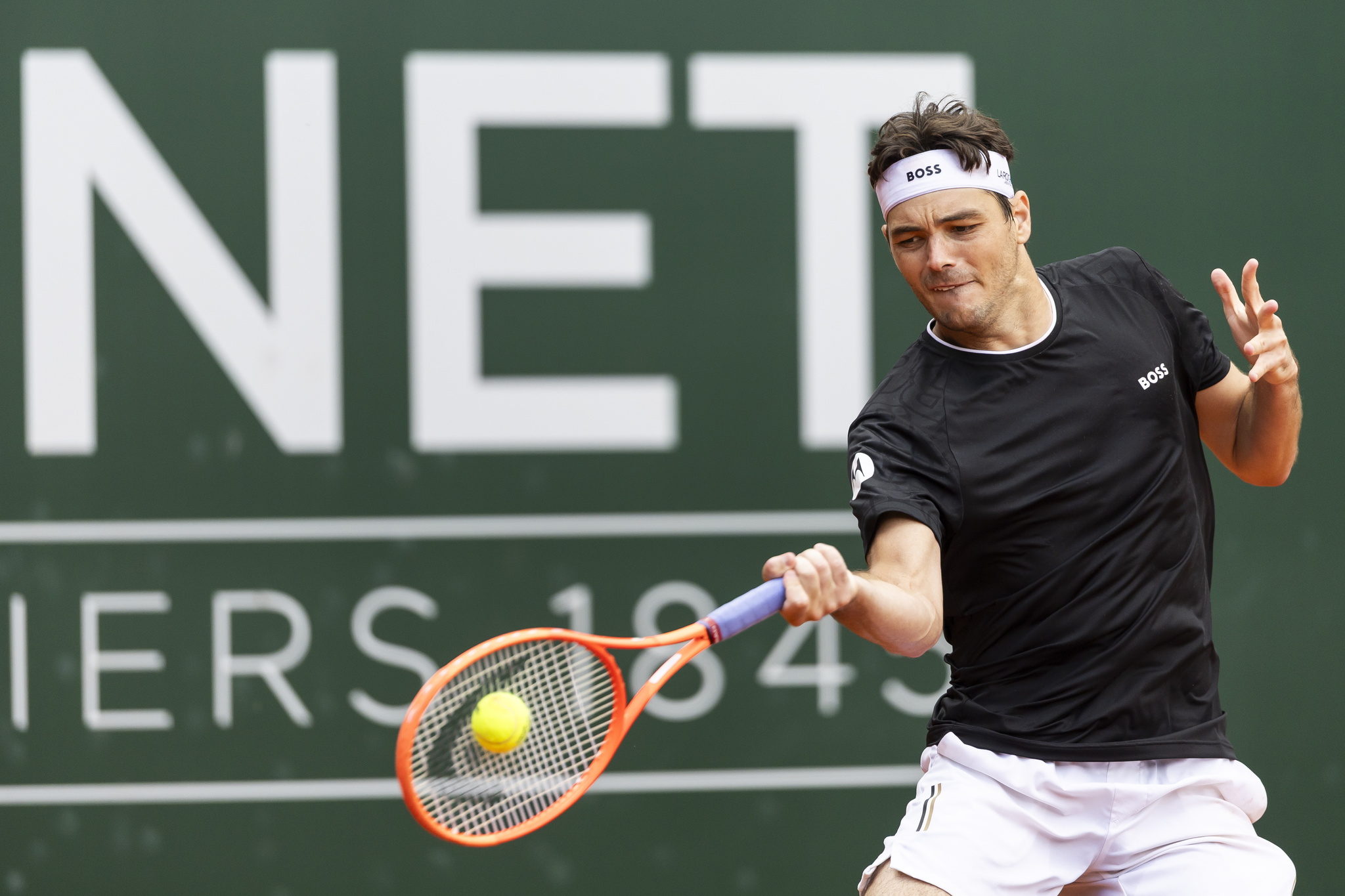 Taylor Fritz of the USA in action. EFE/EPA/CYRIL ZINGARO
