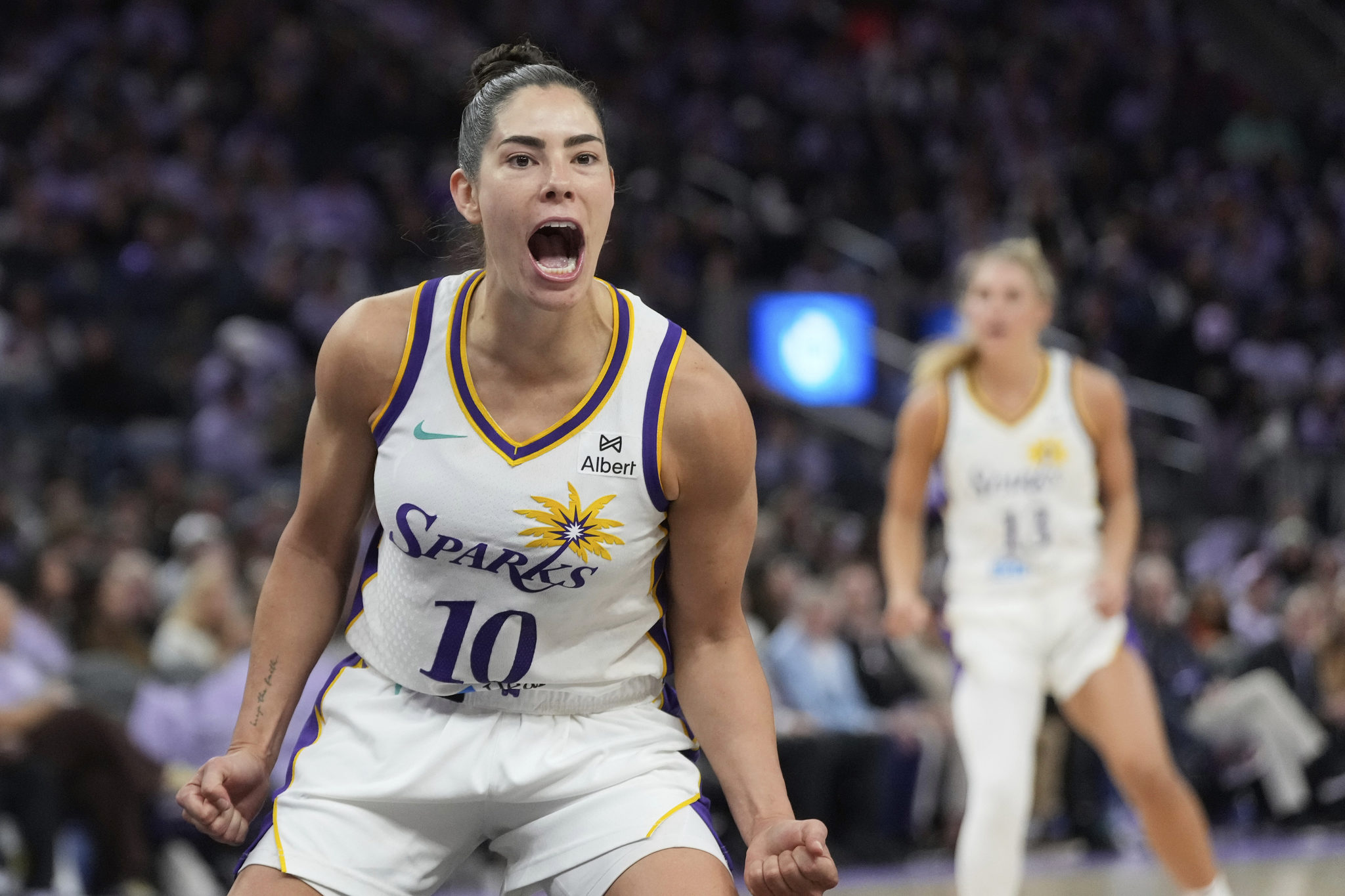 Kelsey Plum orchestrated the Los Angeles Sparks fifth consecutive victory - their longest streak since 2017 - with 20 points, 8 assists, and three three-pointers in a 101-99 upset of the Eastern Conference-leading New York Liberty.