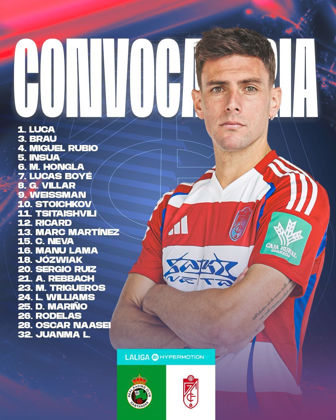 Racing Santander - Granada en directo | LaLiga Hypermotion hoy en vivo