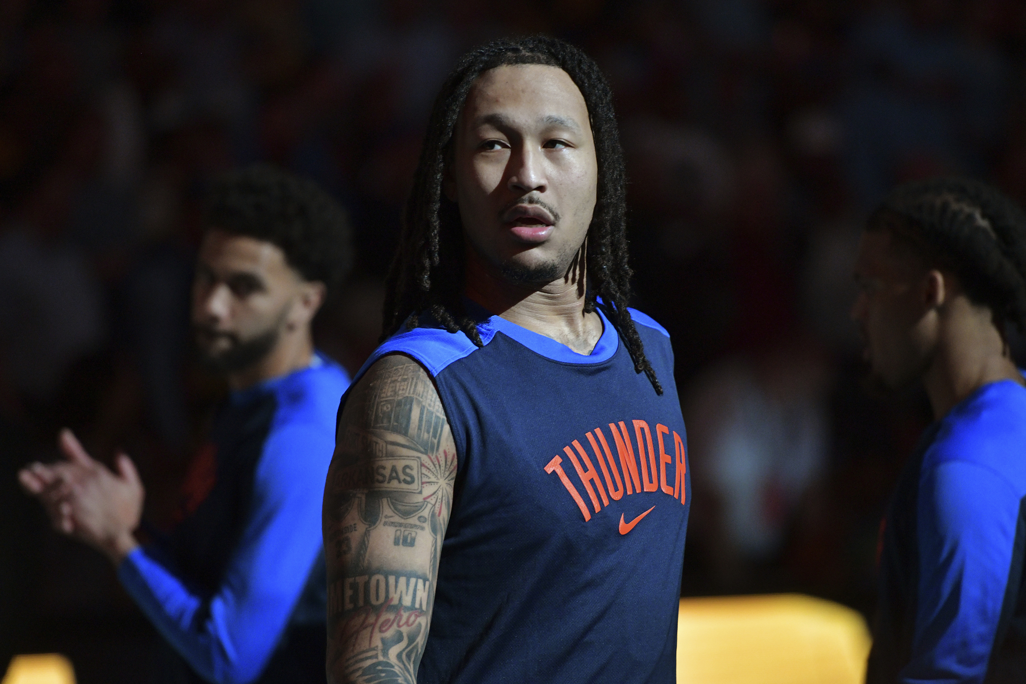 Jaylin Williams is from Arkansas and was born in June 2002. Despite not being related, the two are still close friends and have joked about how similar their names are.