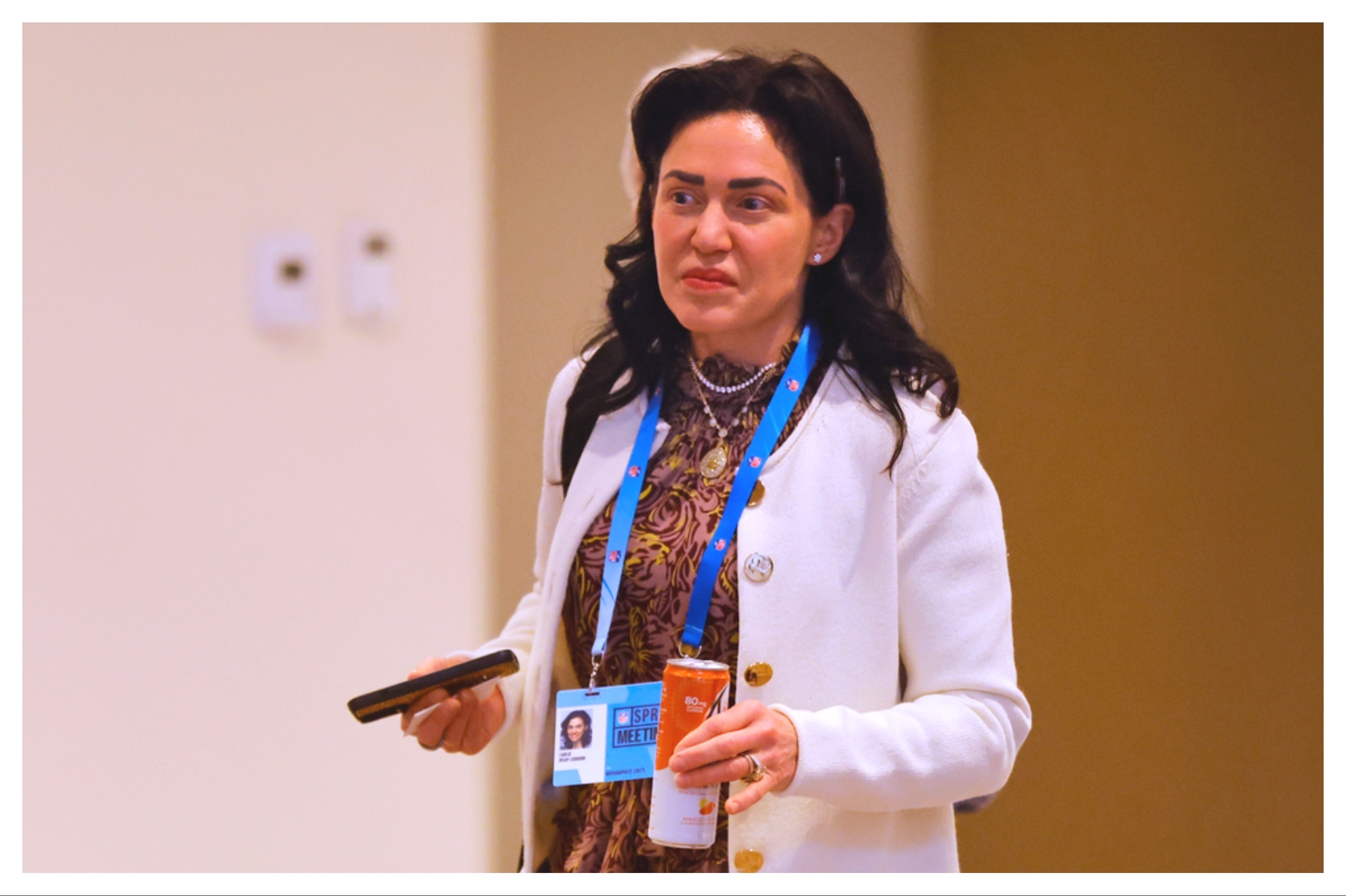 Indianapolis Colts vice chair Carlie Irsay-Gordon arrives at the NFL football owners meeting.