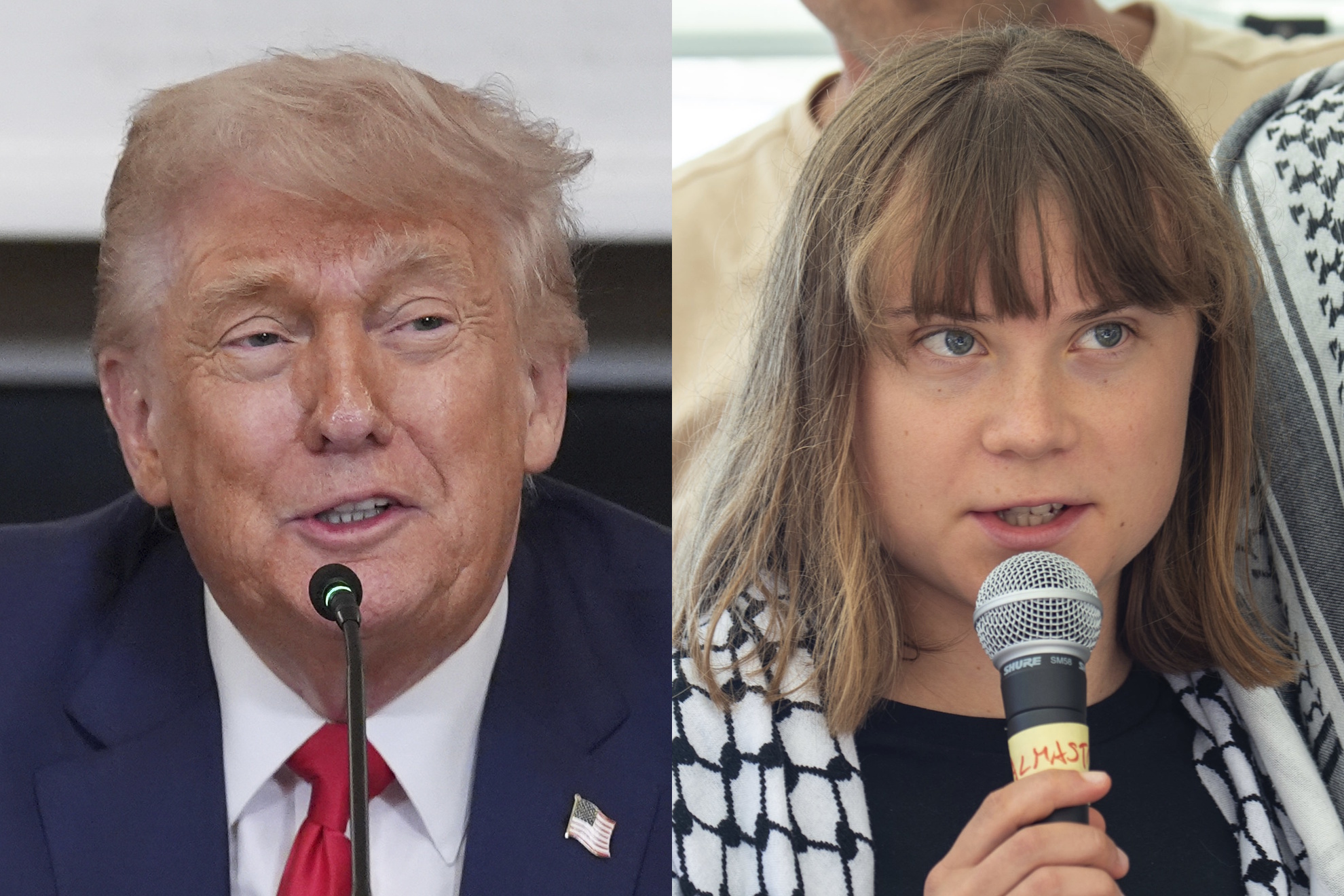 Donald Trump Greta Thunberg Gaza Strip Palestine Israel war genocide Freedom Flotilla Madleen US News World