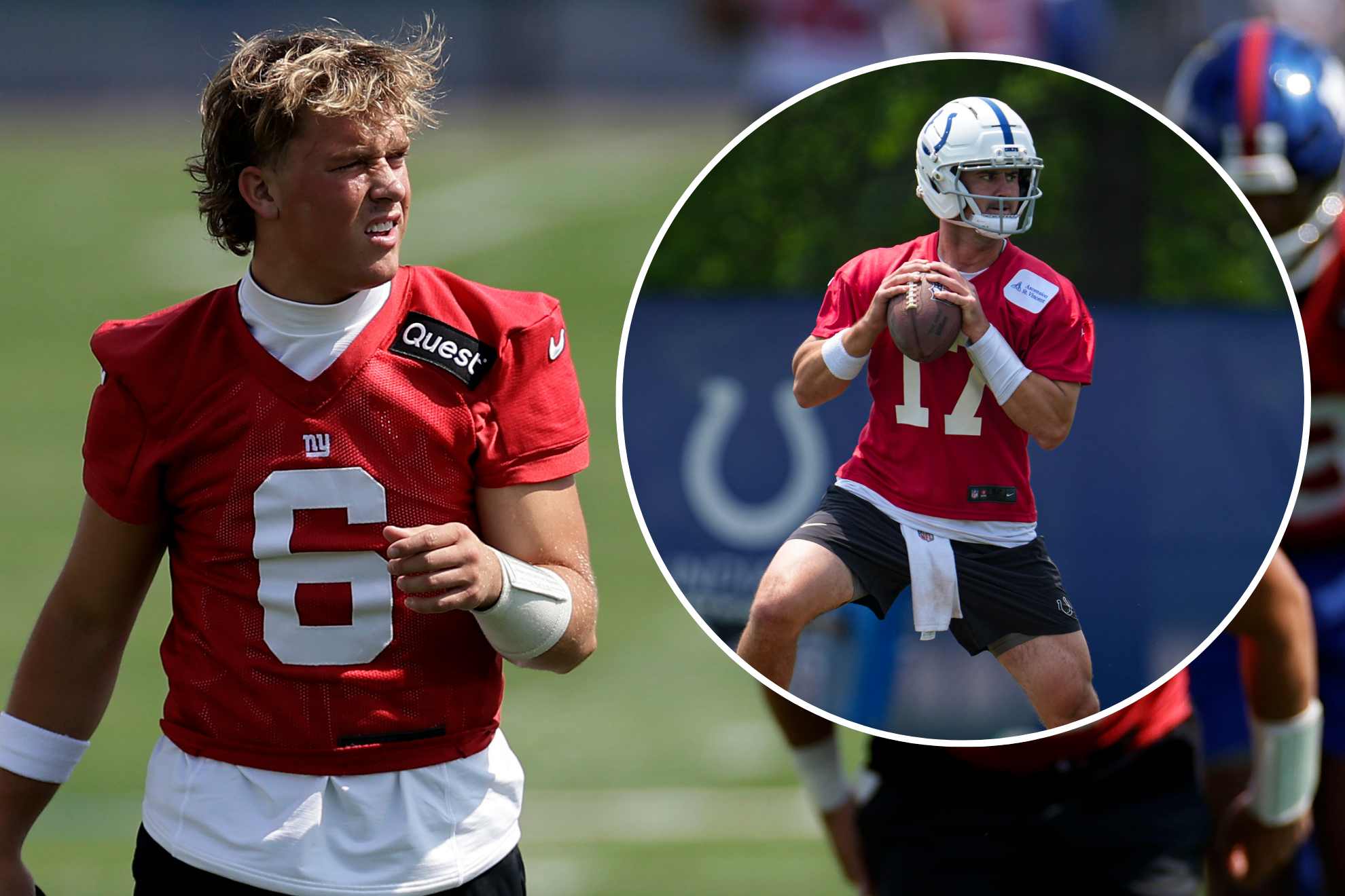 Hes gone, but Daniel Jones left a double-edged smile for Jaxson Dart, who has had a tough time with the New York Giants