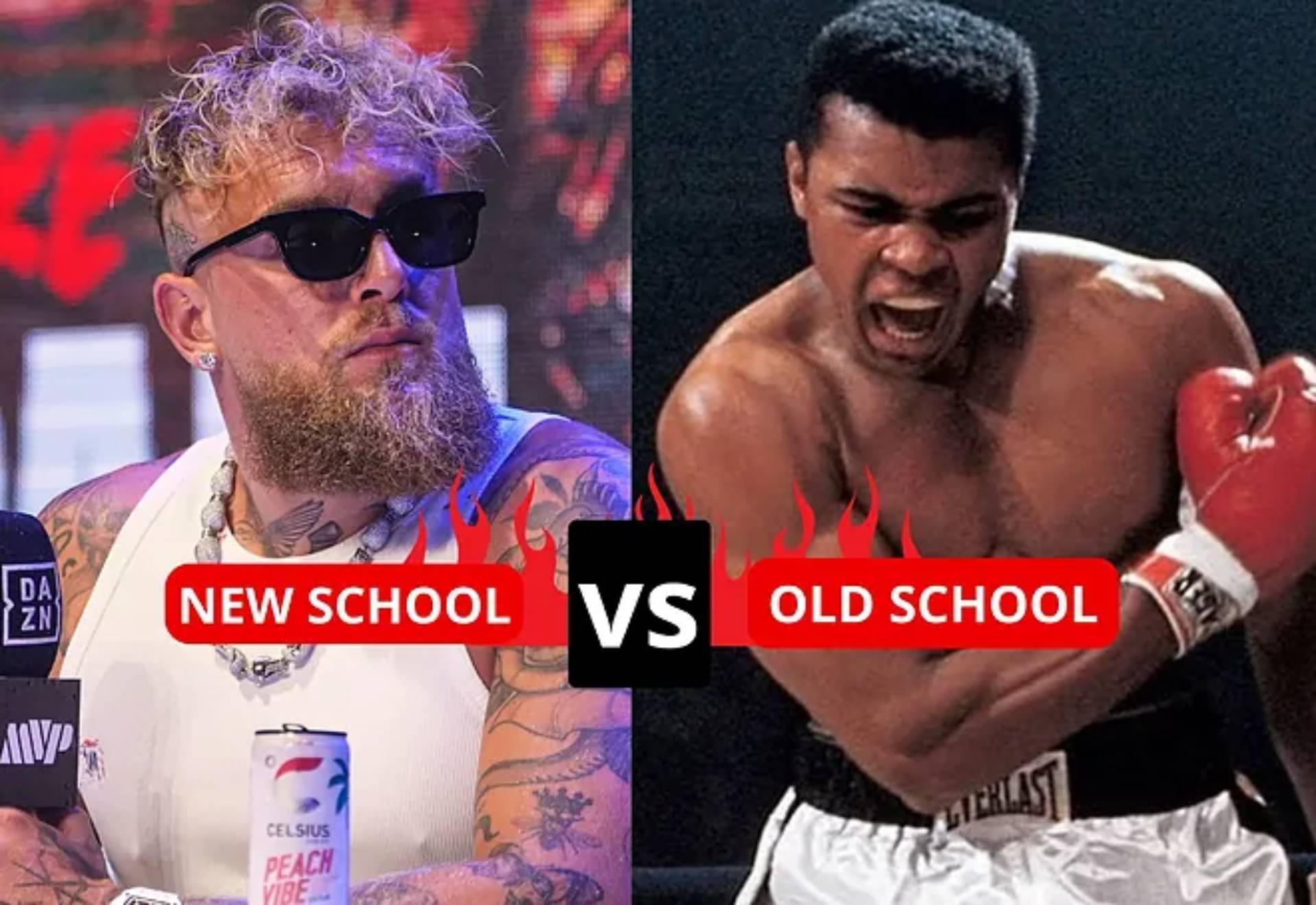 Jake Paul and Muhammad Ali.