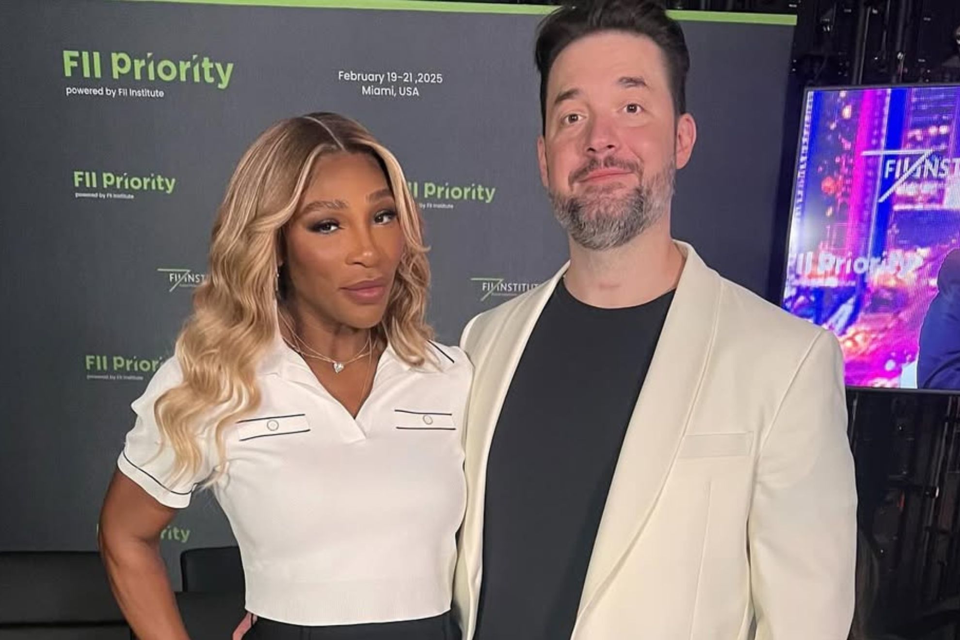 Serena Williams is swept up by Beyonc�s power while Alexis Ohanian seems dragged to the show
