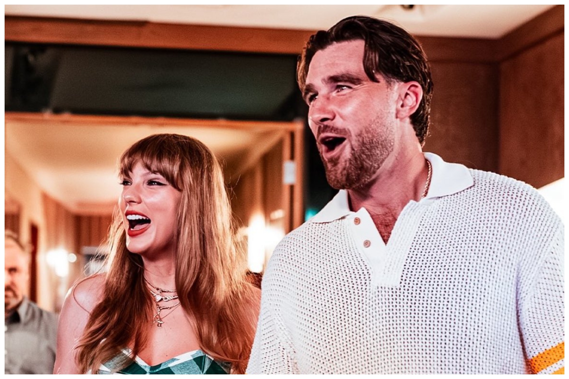 Taylor and Travis at the Tight End University event in Nashville