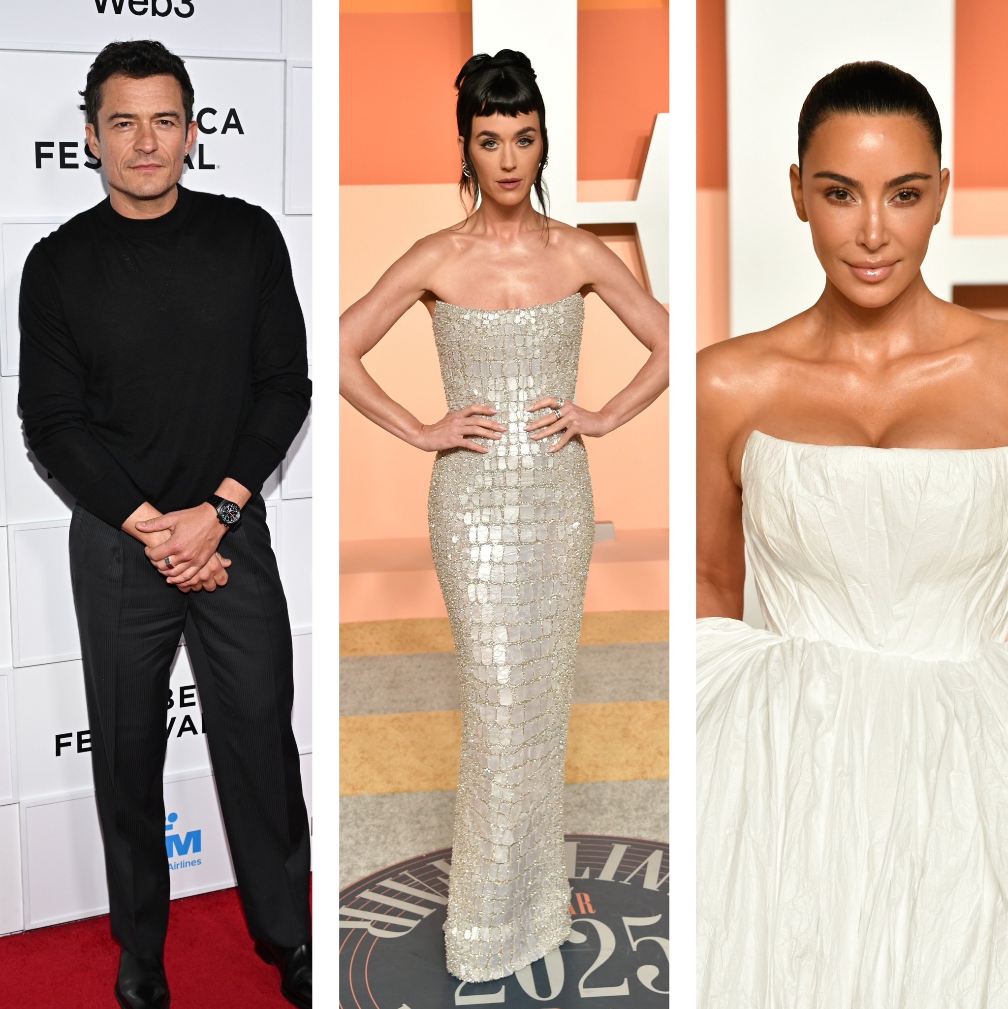 Orlando Bloom, Katy Perry and Kim Kardashian