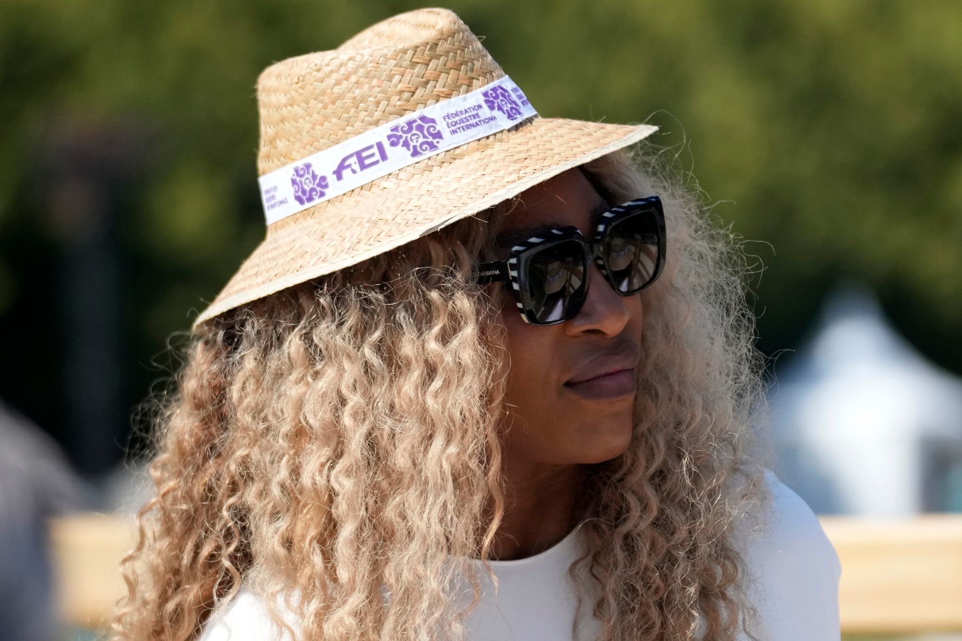 Williams appeared relaxed making the most of the more than $90 million she earned during her tennis career.