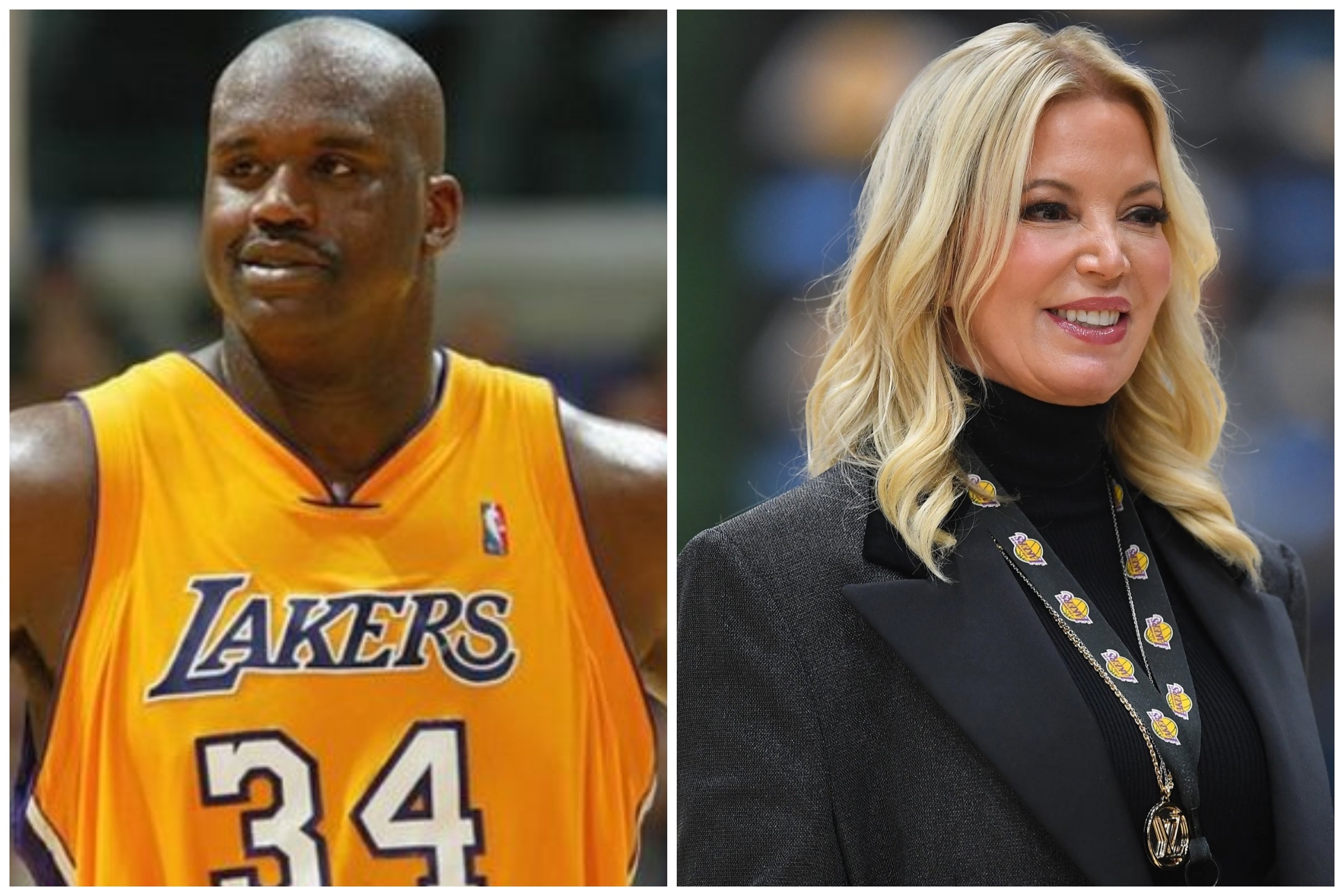 Shaquille ONeal and Jeanie Buss