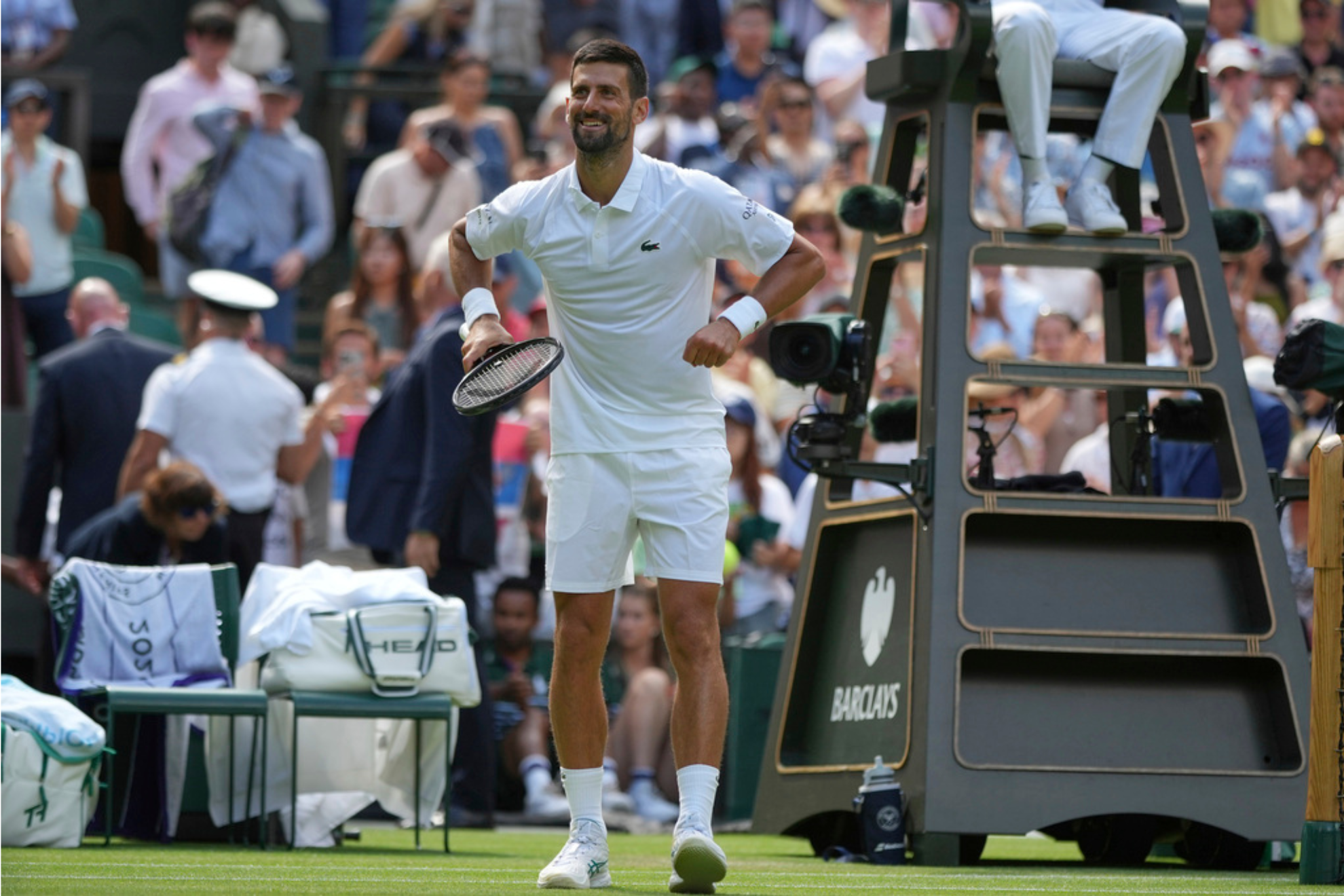 The story behind Djokovics new Wimbledon celebration.