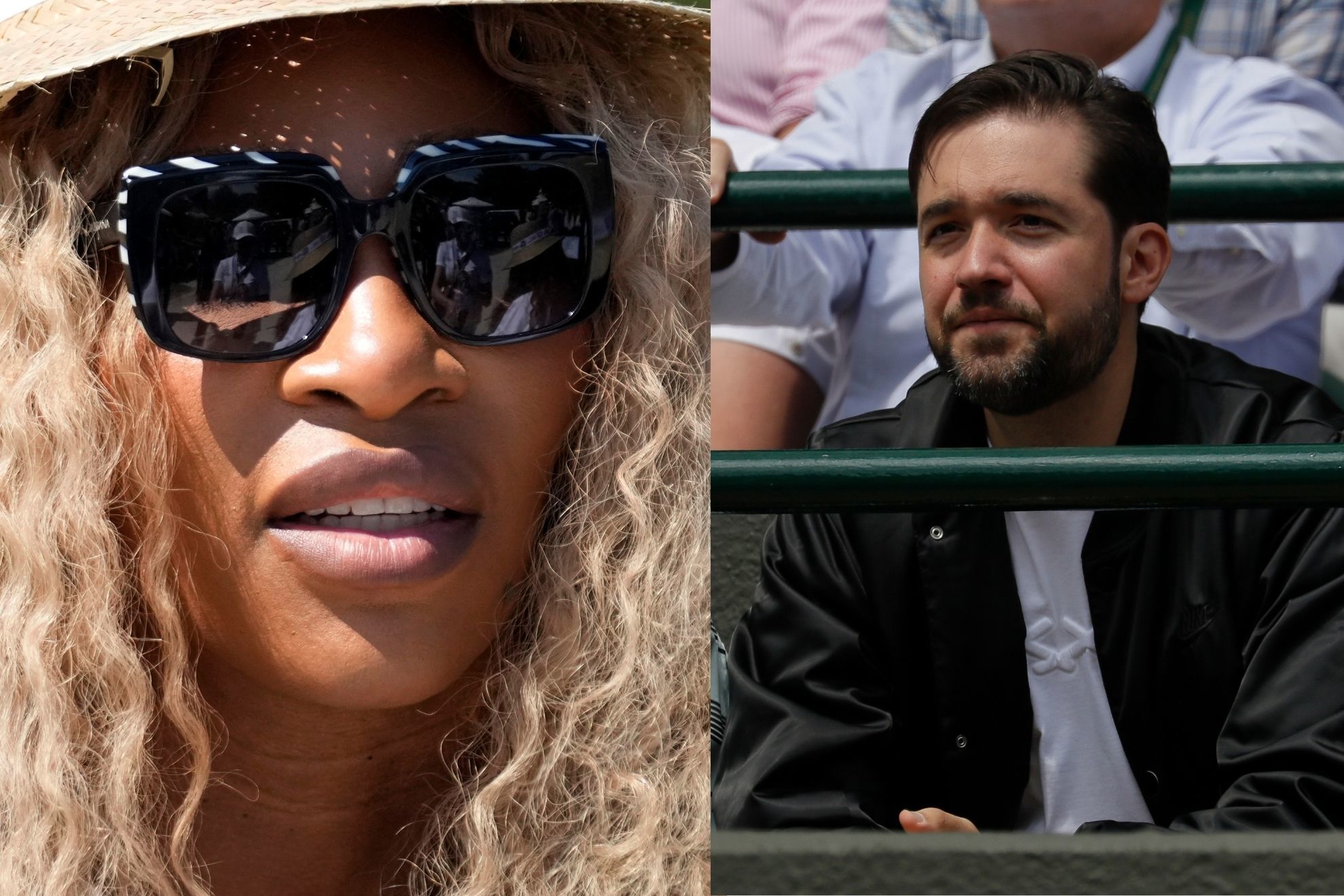 Serena Williams is left out of a family hug shared by her daughters and husband Alexis Ohanian.