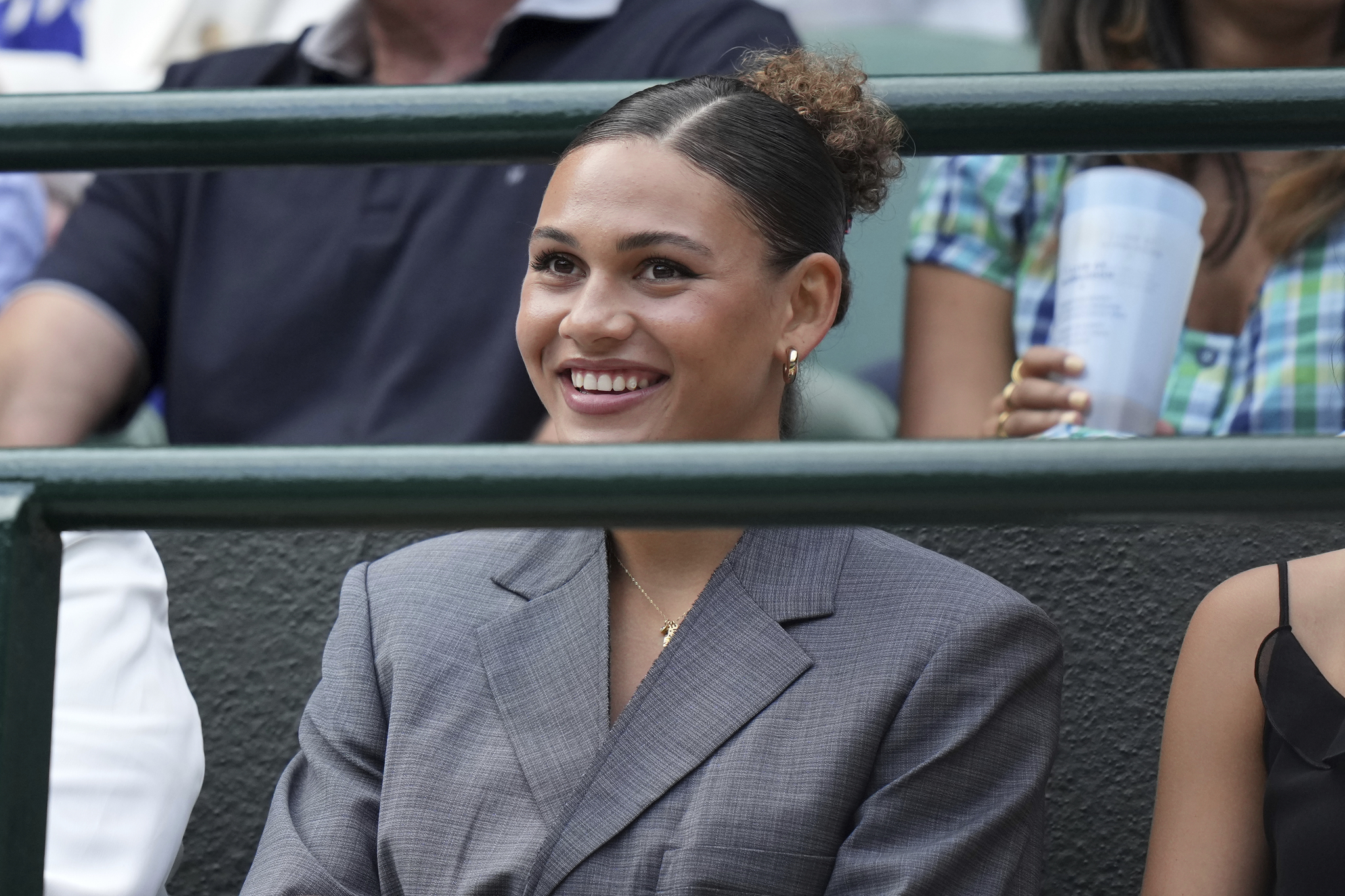 Trinity Rodman watches Ben Shelton at Wimbledon