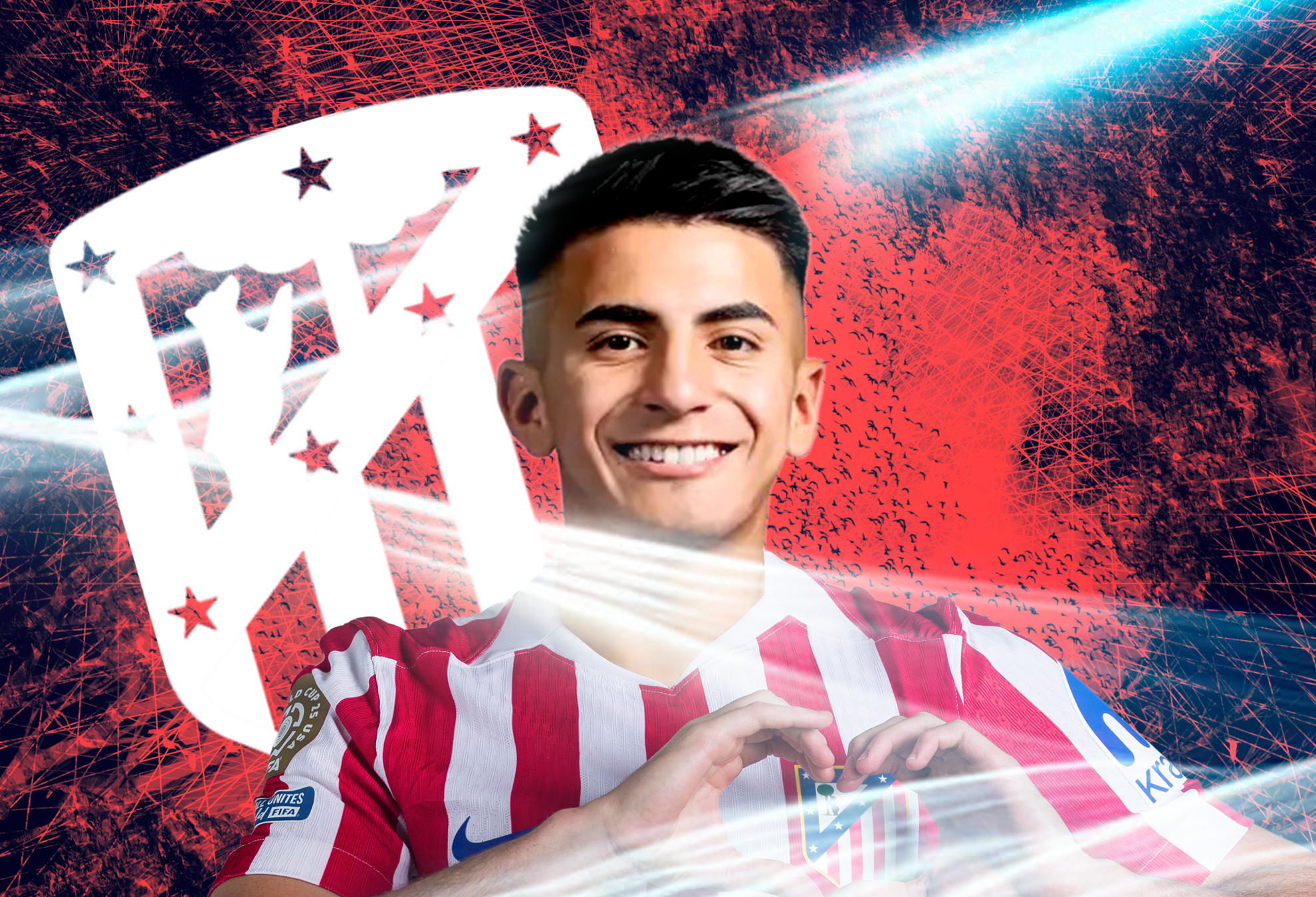 Almada, con la camiseta del Atl�tico.