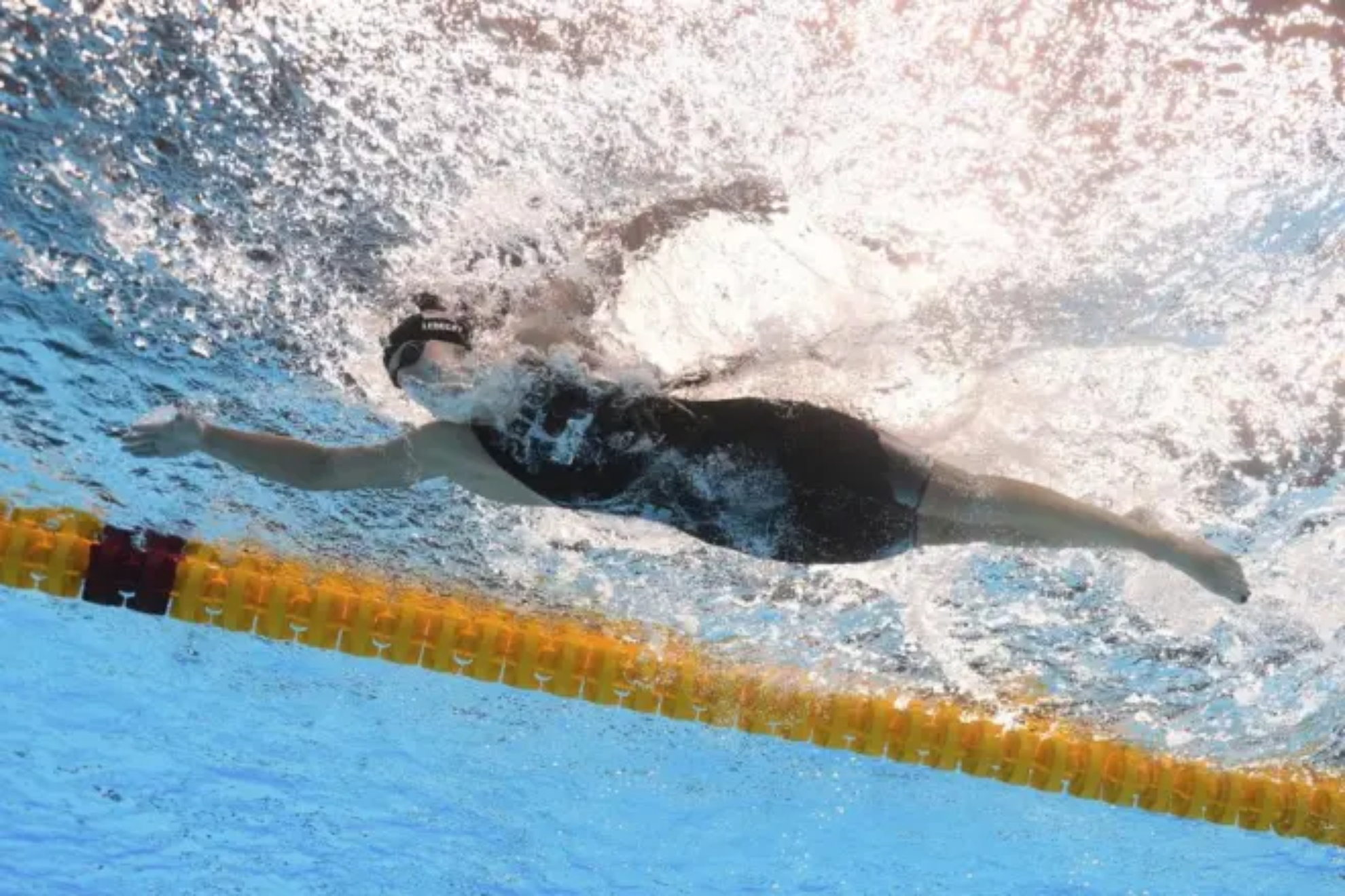 Katie Ledecky (28) in the 1,500 meter final