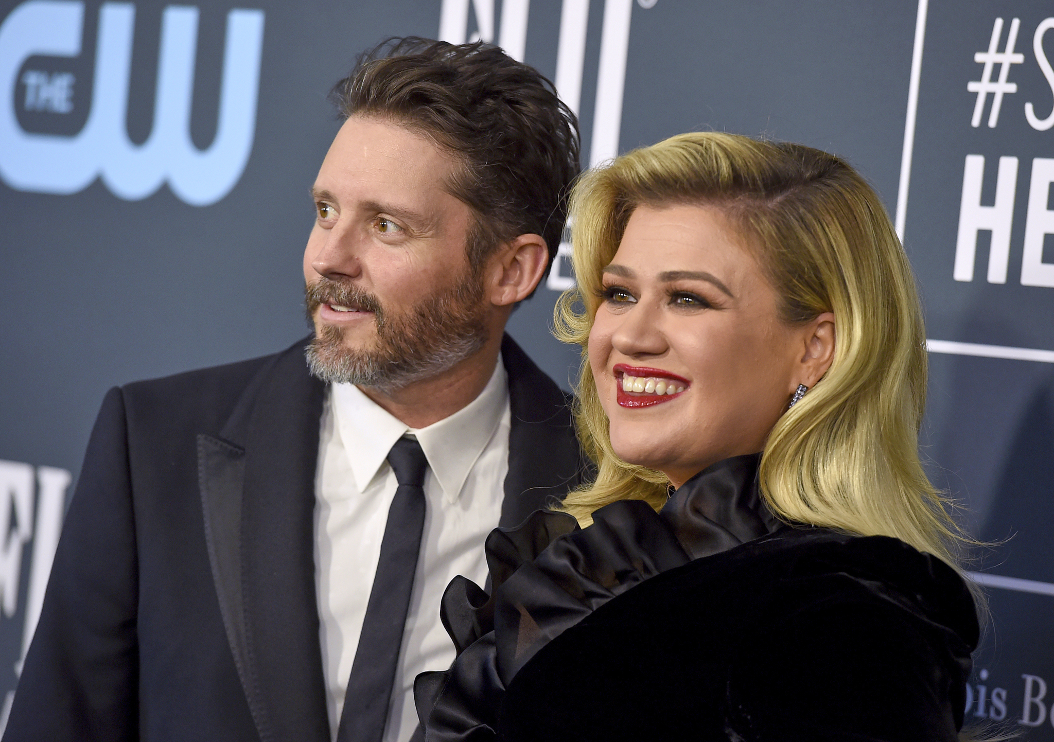 Brandon Blackstock and Kelly Clarkson appear at the 25th annual Critics Choice Awards in Santa Monica, Calif., on Jan. 12, 2020. (Photo by Jordan Strauss/Invision/AP, File)