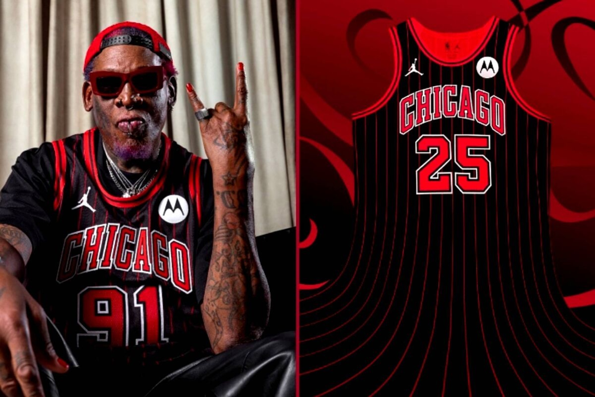 Dennis Rodman and the Chicago Bulls want to relive their glory years with a historic jersey