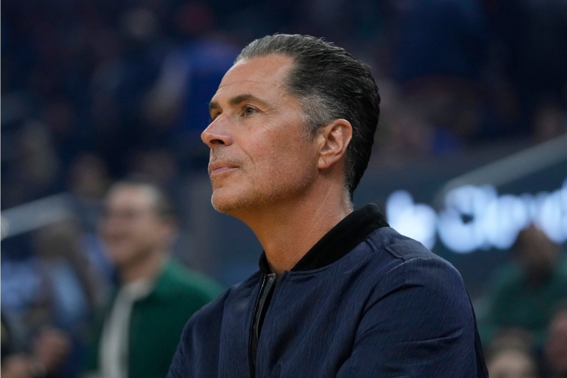 Los Angeles Lakers general manager Rob Pelinka before an NBA basketball game