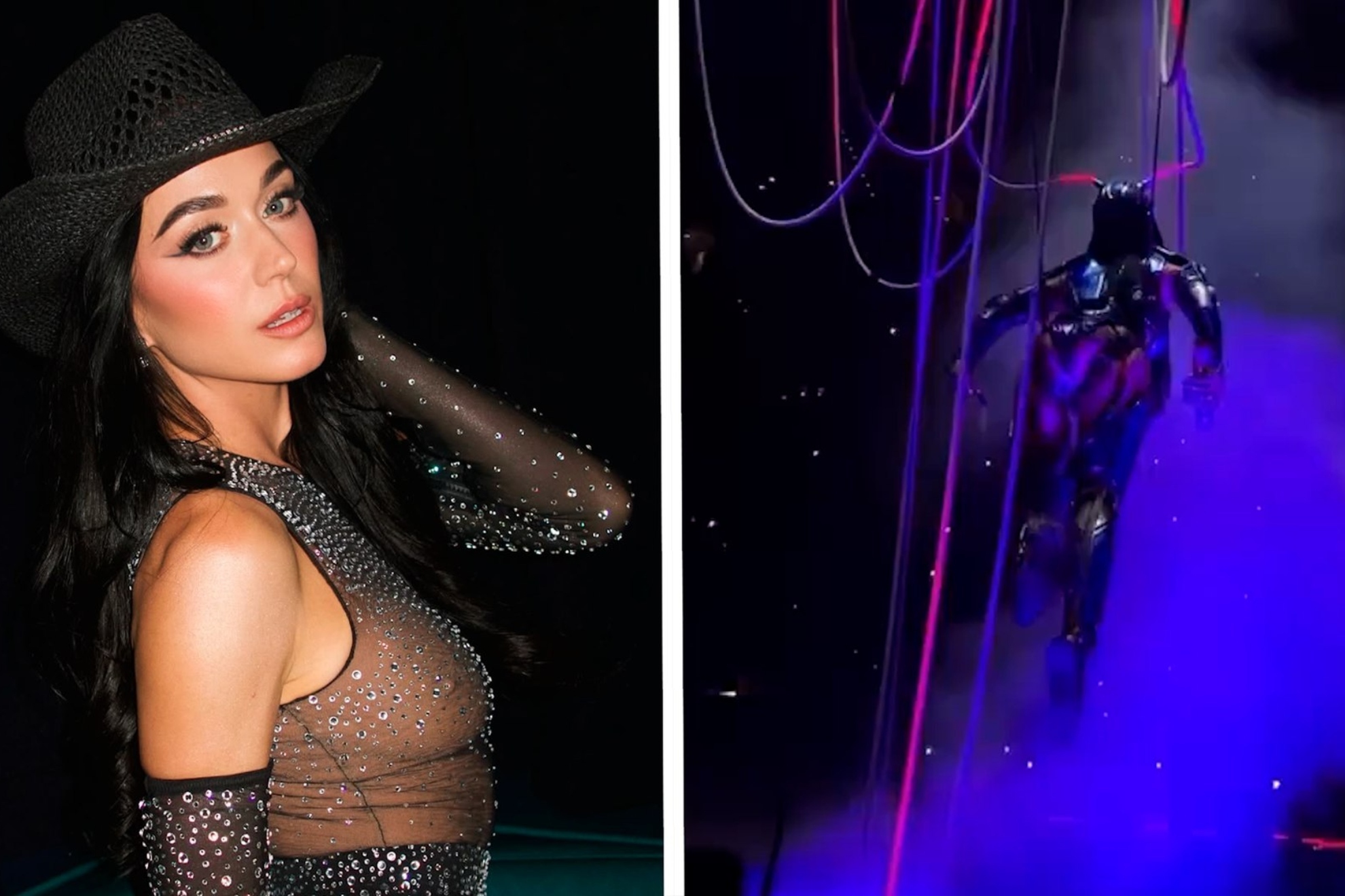 Katy Perry and the electric shock in the middle of a concert; the moment is captured on video