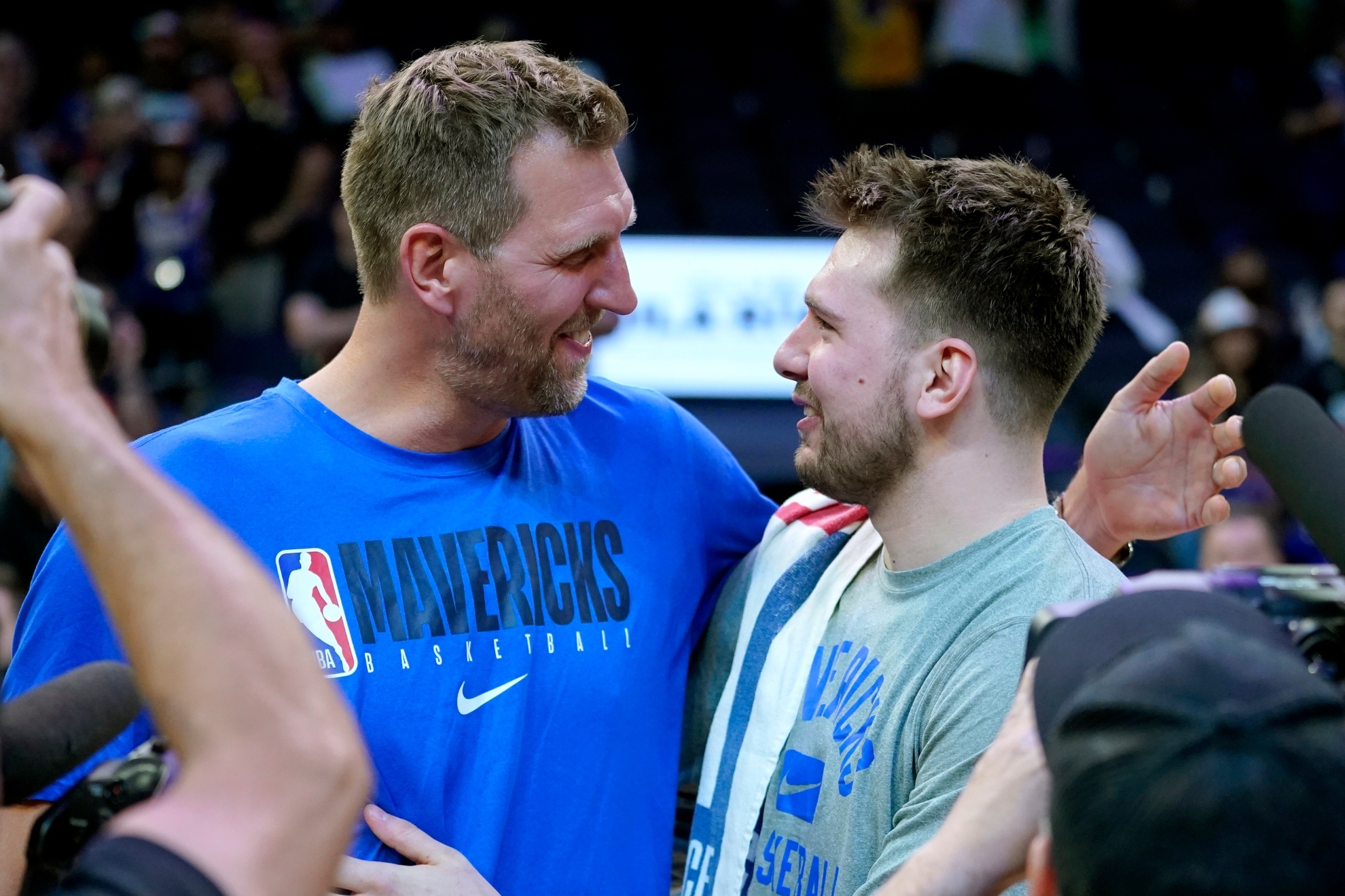 Dirk Nowitzki and Luka Doncic