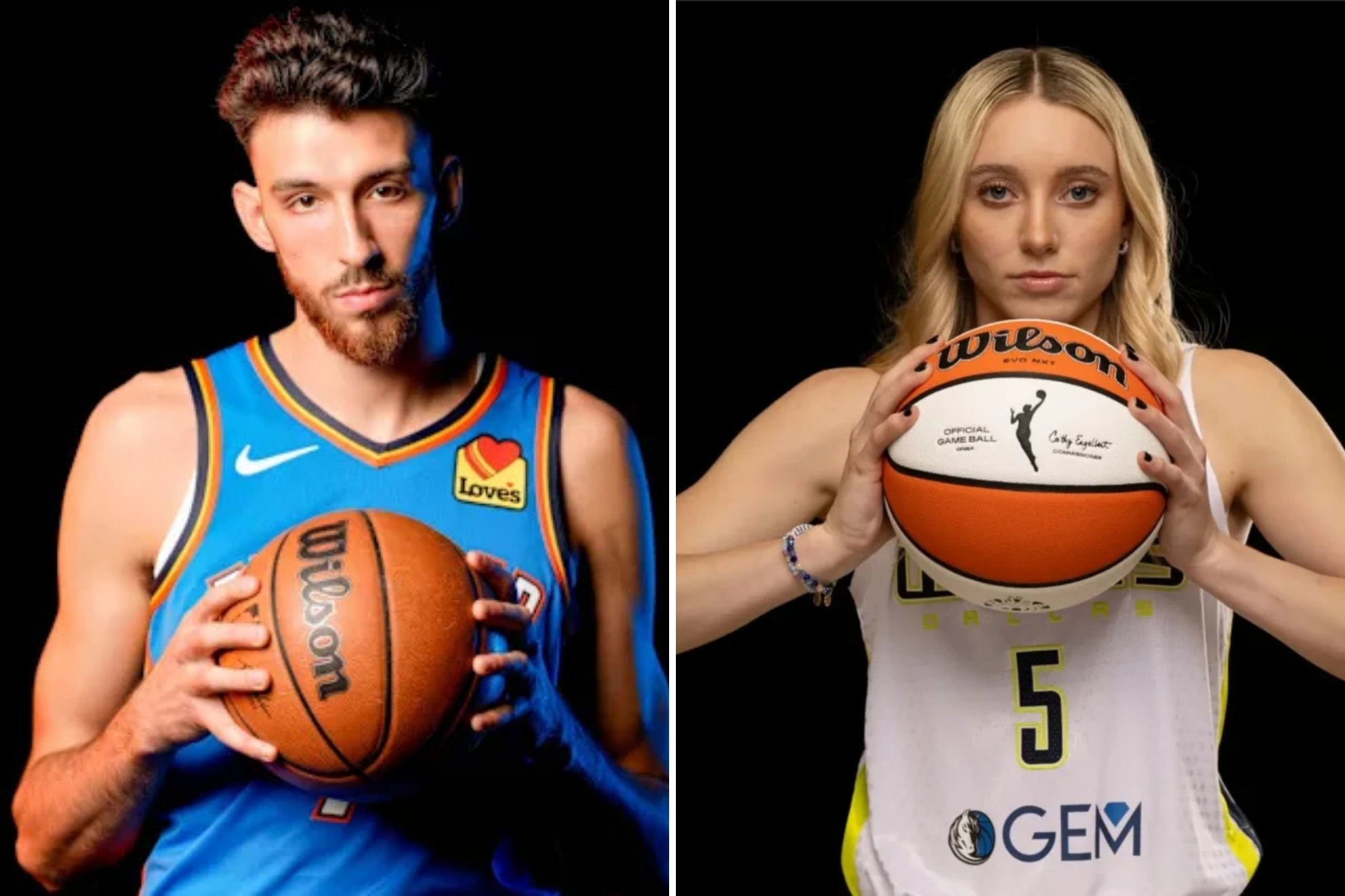 Chet Holmgren celebrates Paige Bueckers historic show with the Dallas Wings