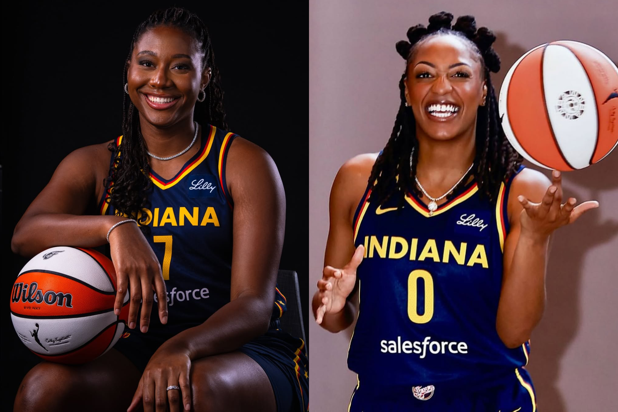 Aliyah Boston and Kelsey Mitchell react to the records they broke individually for the Indiana Fever