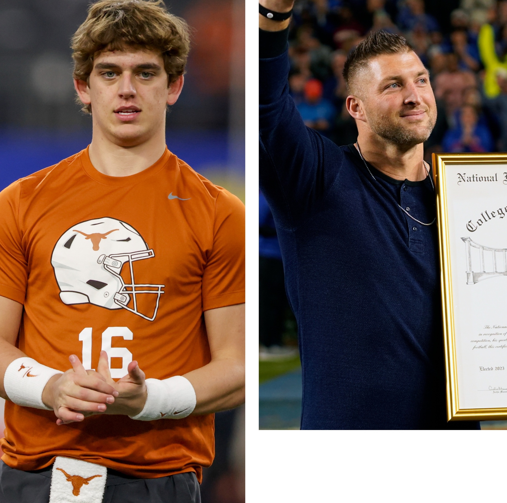 Arch Manning and Tim Tebow