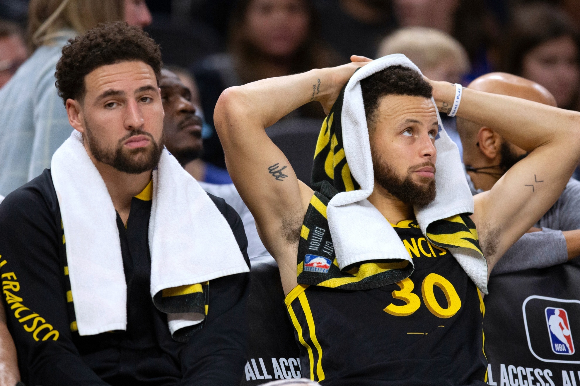 Klay Thompson opened up about fights with Steph Curry and Draymond Green.