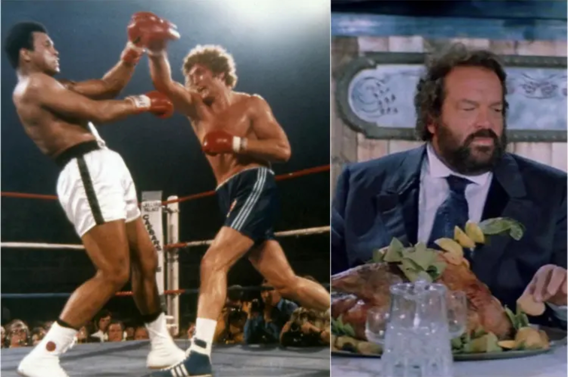 Ali and Bugner during their 1973 match.