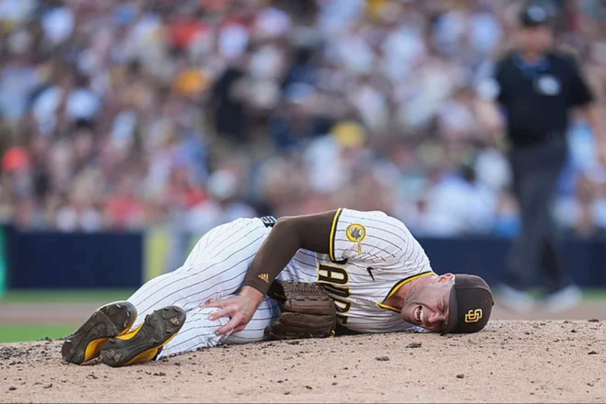 Jason Adams injury during the game against the Orioles.