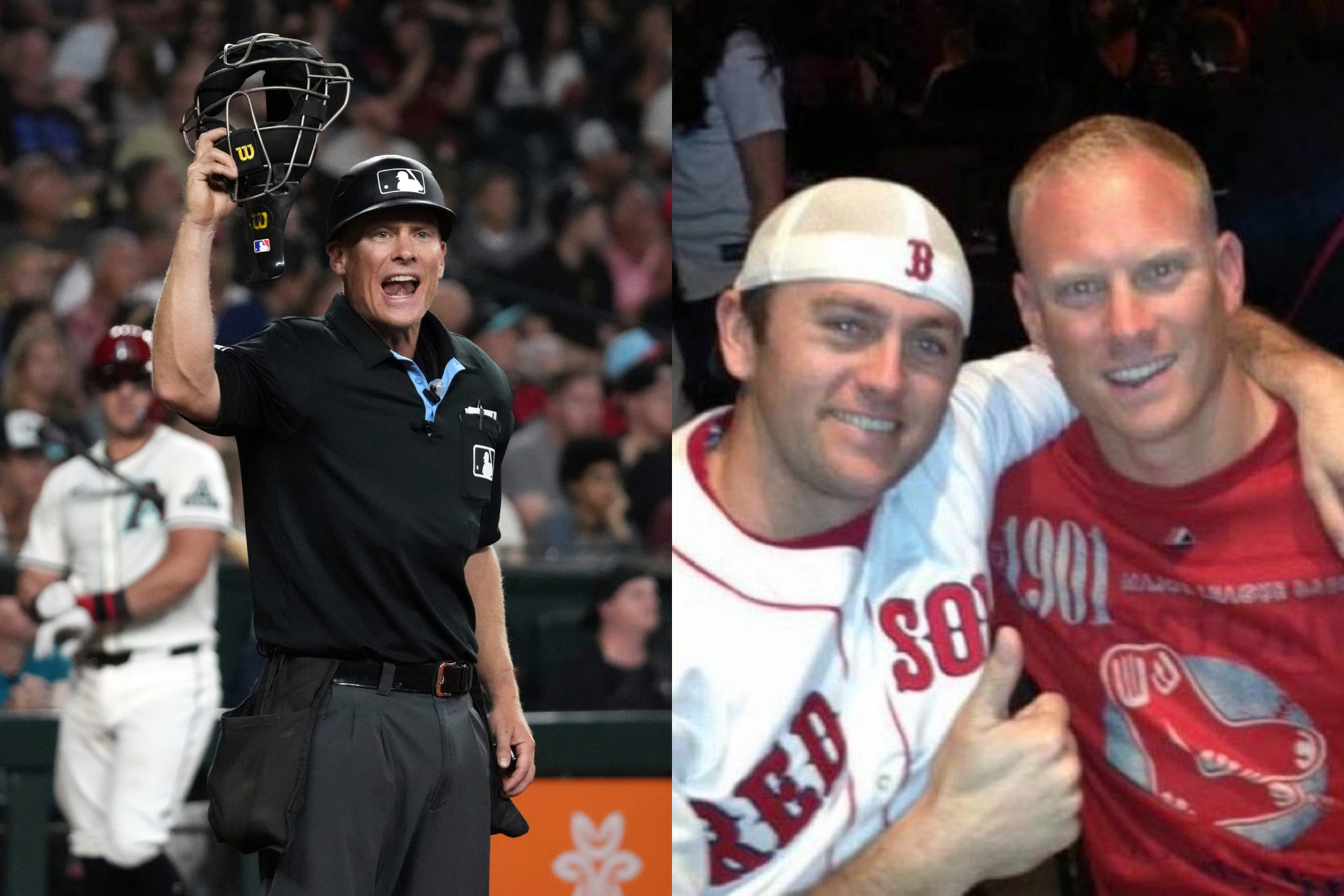 Umpire Brian Walsh has been questioned about his avowed fondness for the Boston Red Sox.