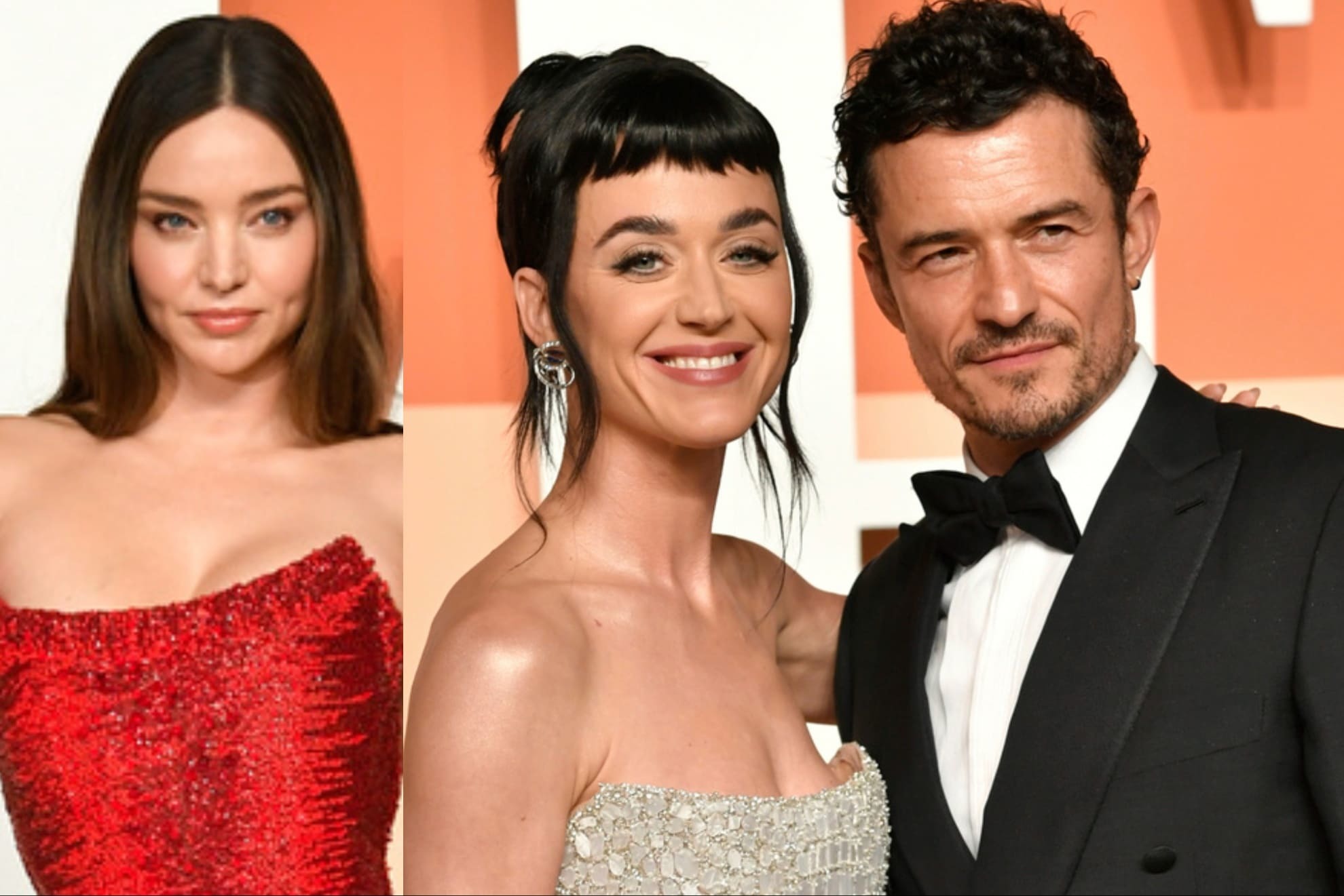 Miranda Kerr, Katy Perry and Orlando Bloom.