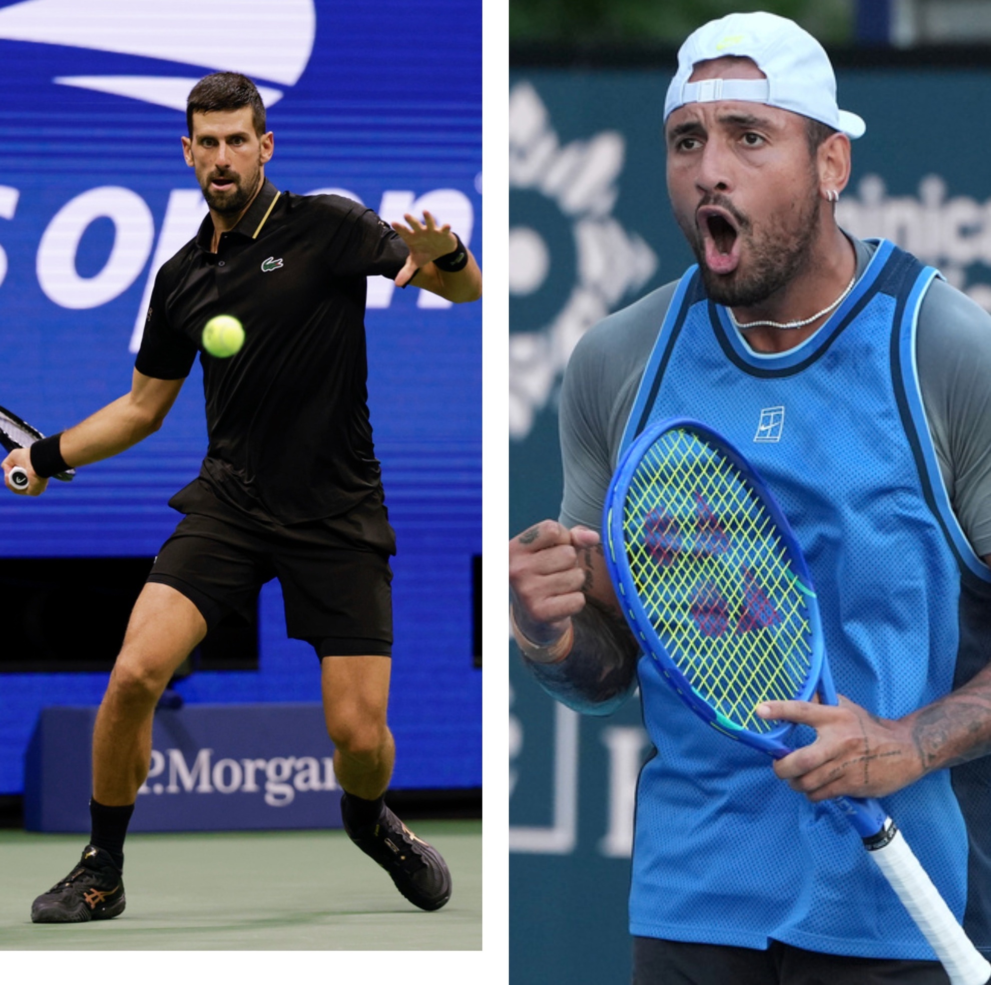Novak Djokovic and Nick Kyrgios