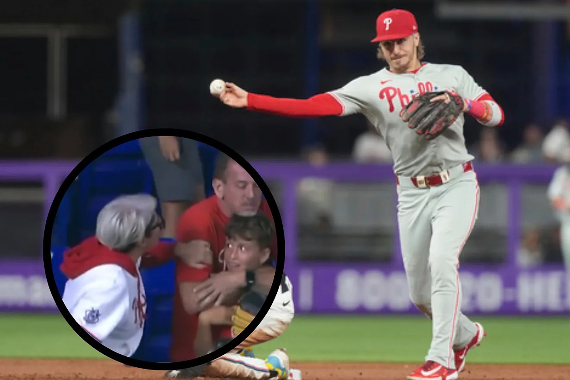 Who is the woman nicknamed Phillies Karen who stole Marshs home run ball from a child?