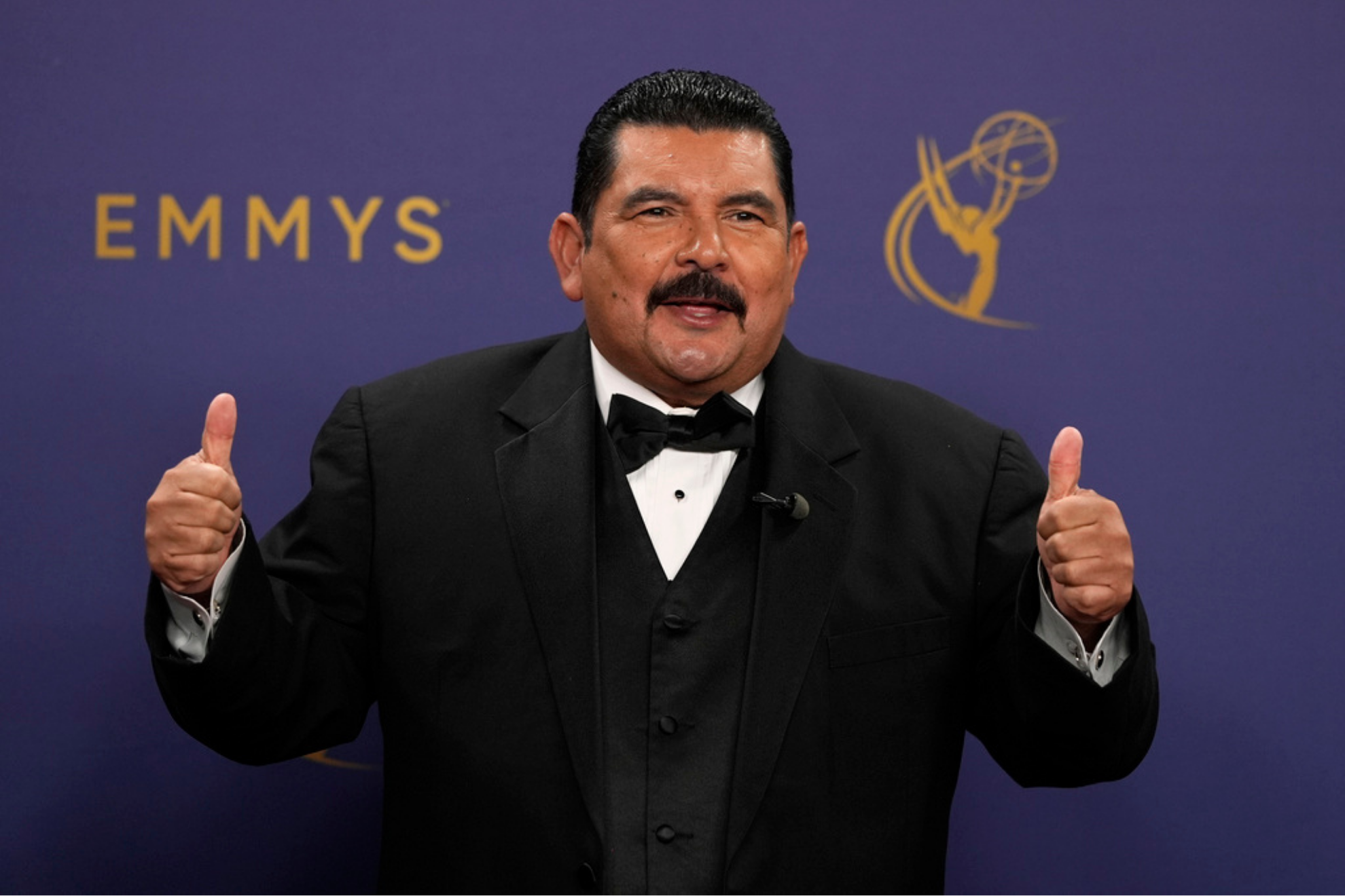 Guillermo Rodriguez poses in the press room during the 76th Primetime Emmy Awards